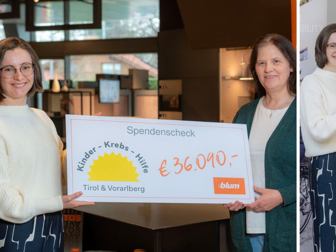 Die Blum-Mitarbeiter haben über 40.000 Euro für den guten Zweck gespendet. Die Blum-Mitarbeiter haben über 40.000 Euro für den guten Zweck gespendet.