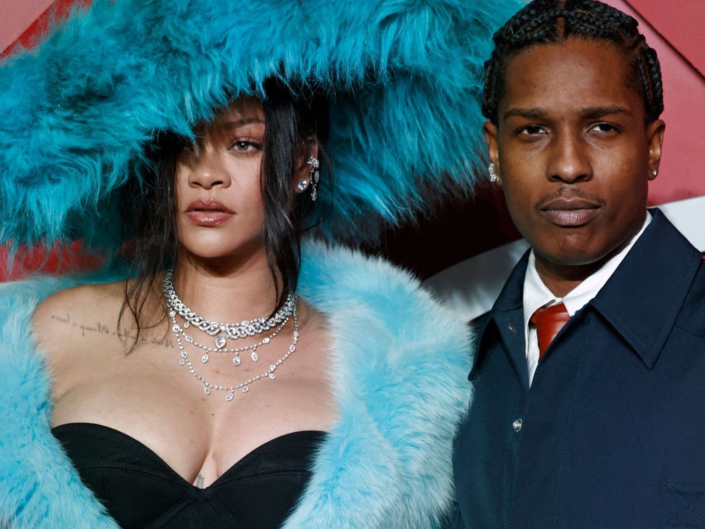 Rihanna und Asap Rocky auf dem roten Teppich. Rihanna und Asap Rocky auf dem roten Teppich.
