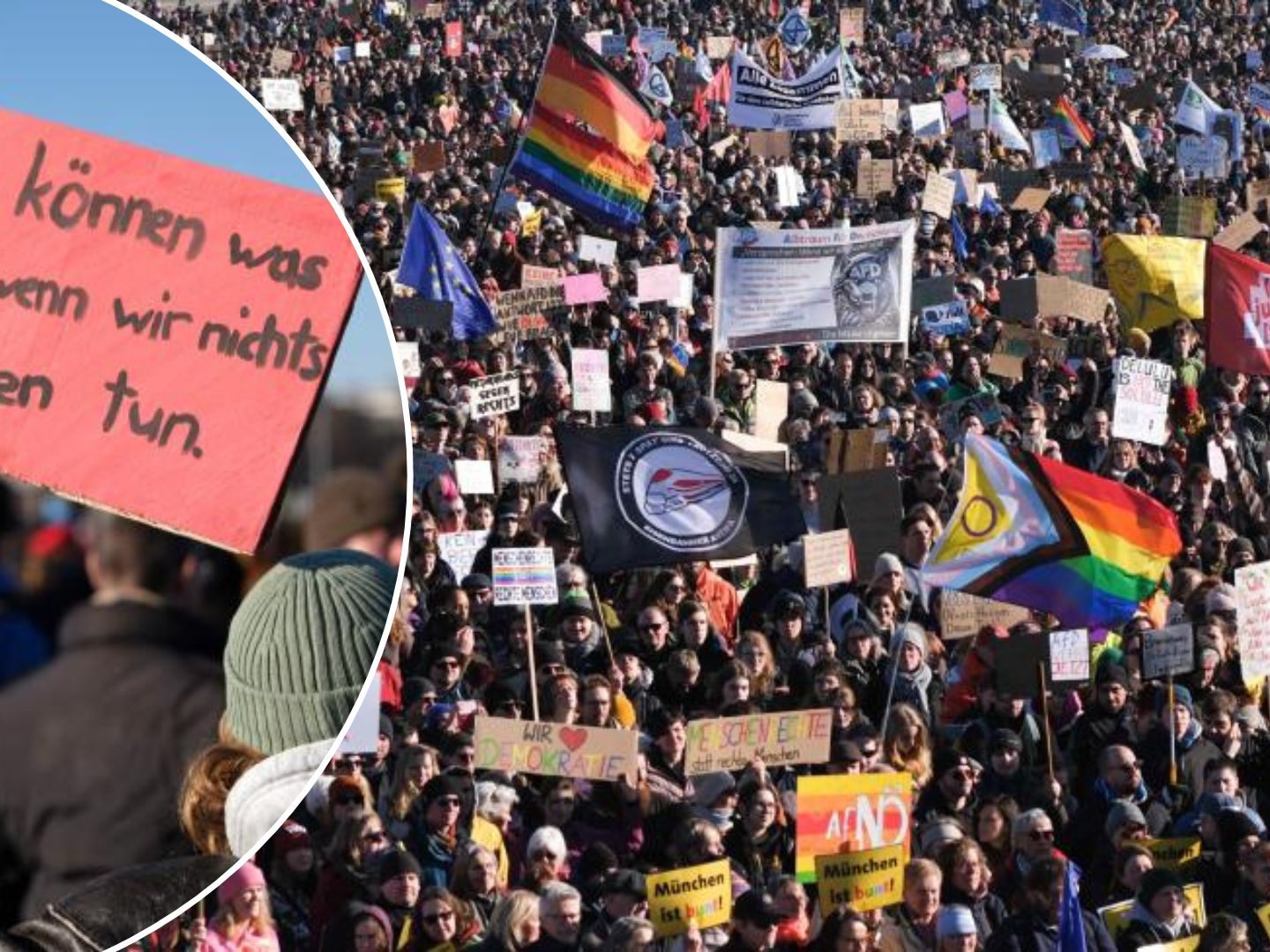 In zahlreichen Städten wurde demonstriert. In zahlreichen Städten wurde demonstriert.