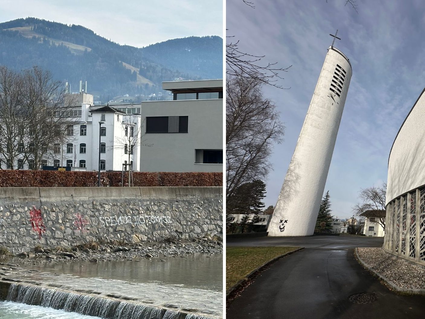 Graffitis sorgen in Dornbirn erneut für Kopfschütteln. Graffitis sorgen in Dornbirn erneut für Kopfschütteln.
