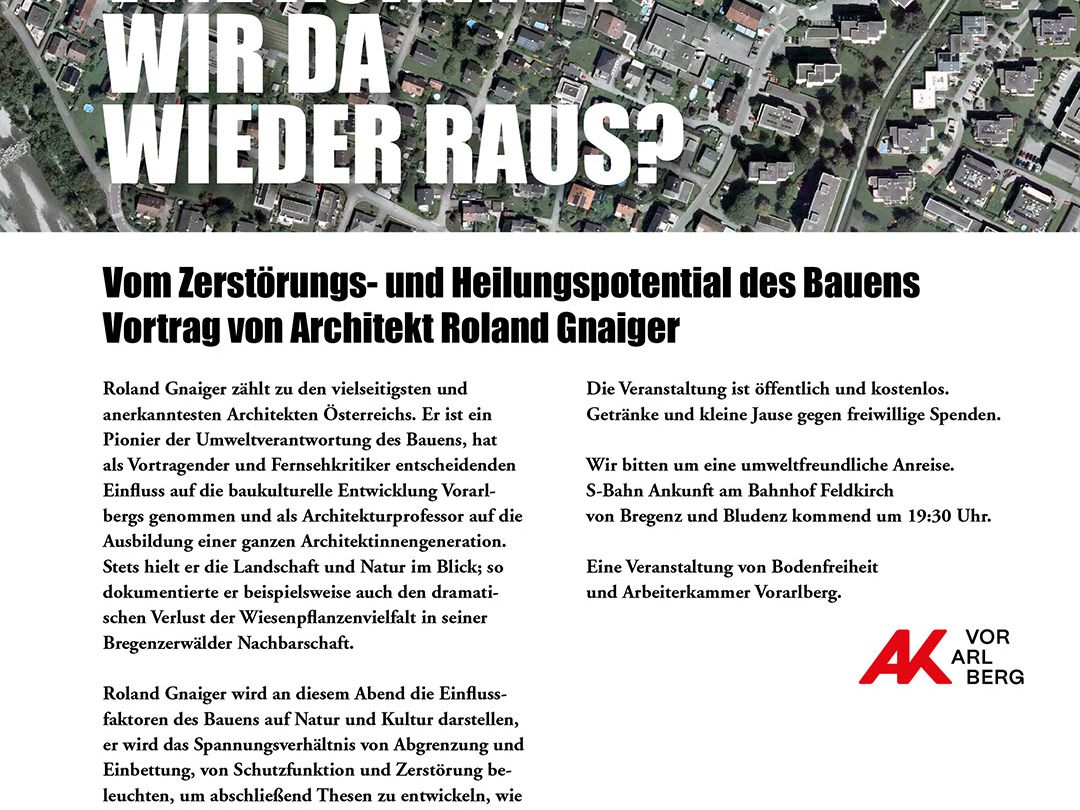 Vortragsabend mit Architekt Roland Gnaiger