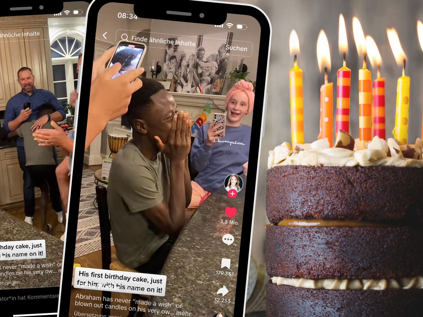 Jugendlicher feiert zum ersten Mal seinen Geburtstag.