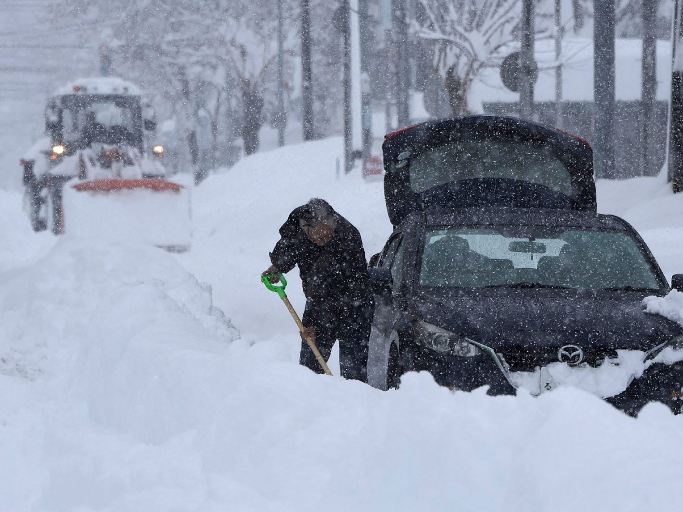 Neuschnee-Massen in Hokkaido.