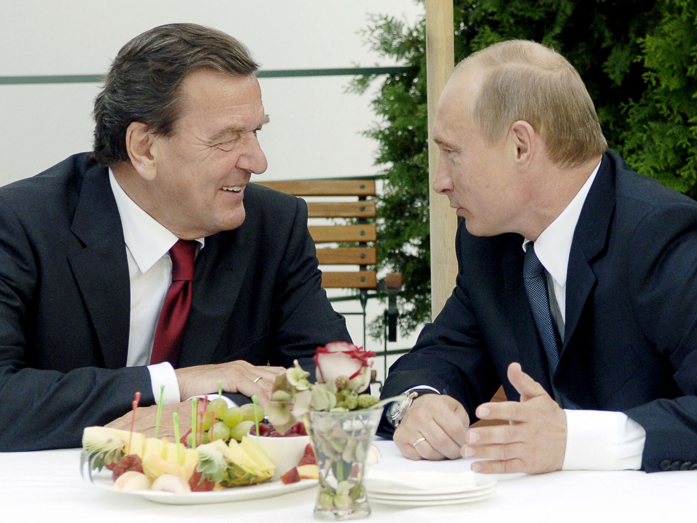 Gerhard Schröder pflegt enge Kontakte zu Wladimir Putin. (Bild von einem Treffen in Berlin im September 2005) Gerhard Schröder pflegt enge Kontakte zu Wladimir Putin. (Bild von einem Treffen in Berlin im September 2005)
