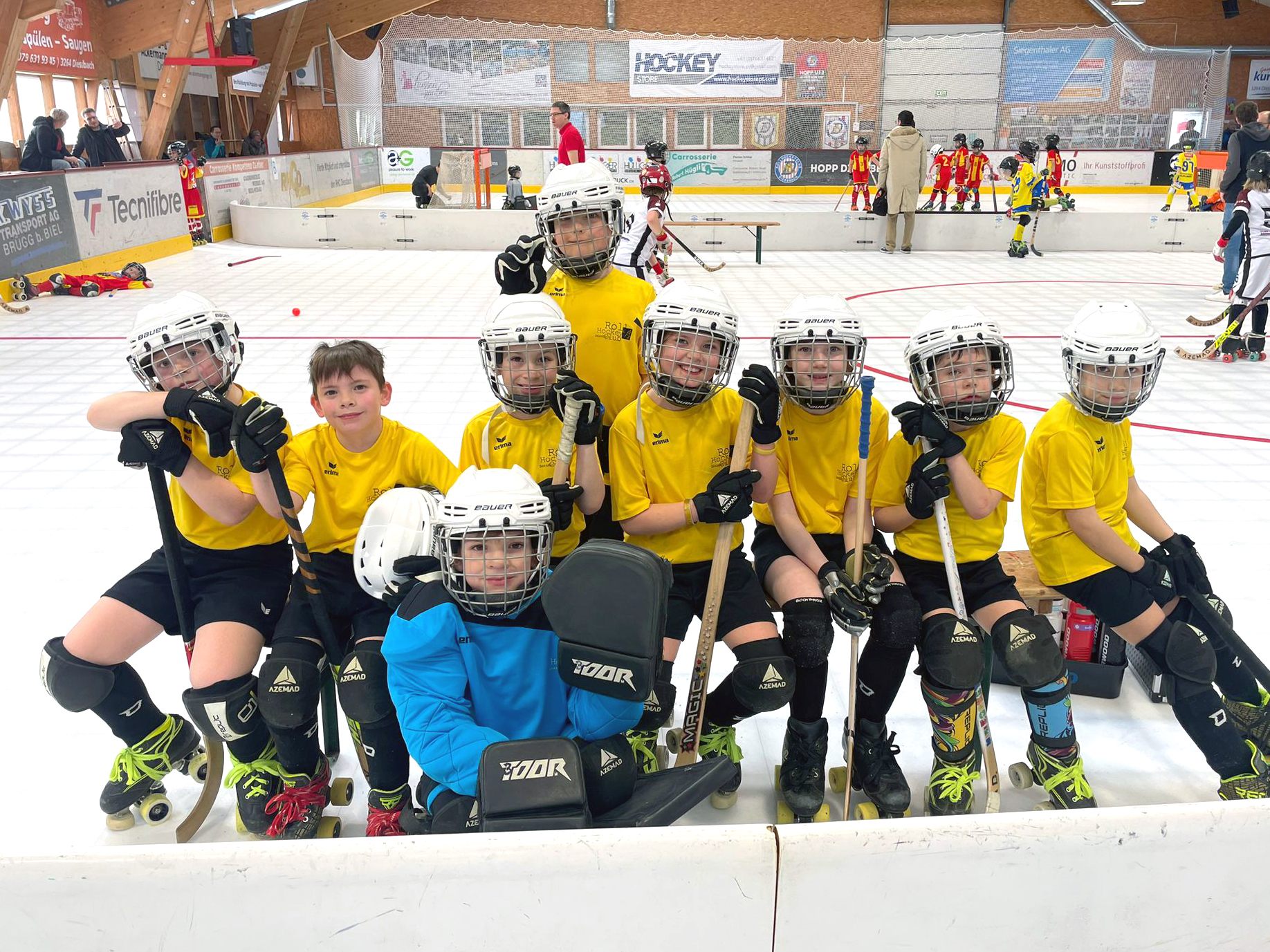 Die U9 freute sich über ein besonders gelungenen Auftritt beim Turnier in Diessbach.