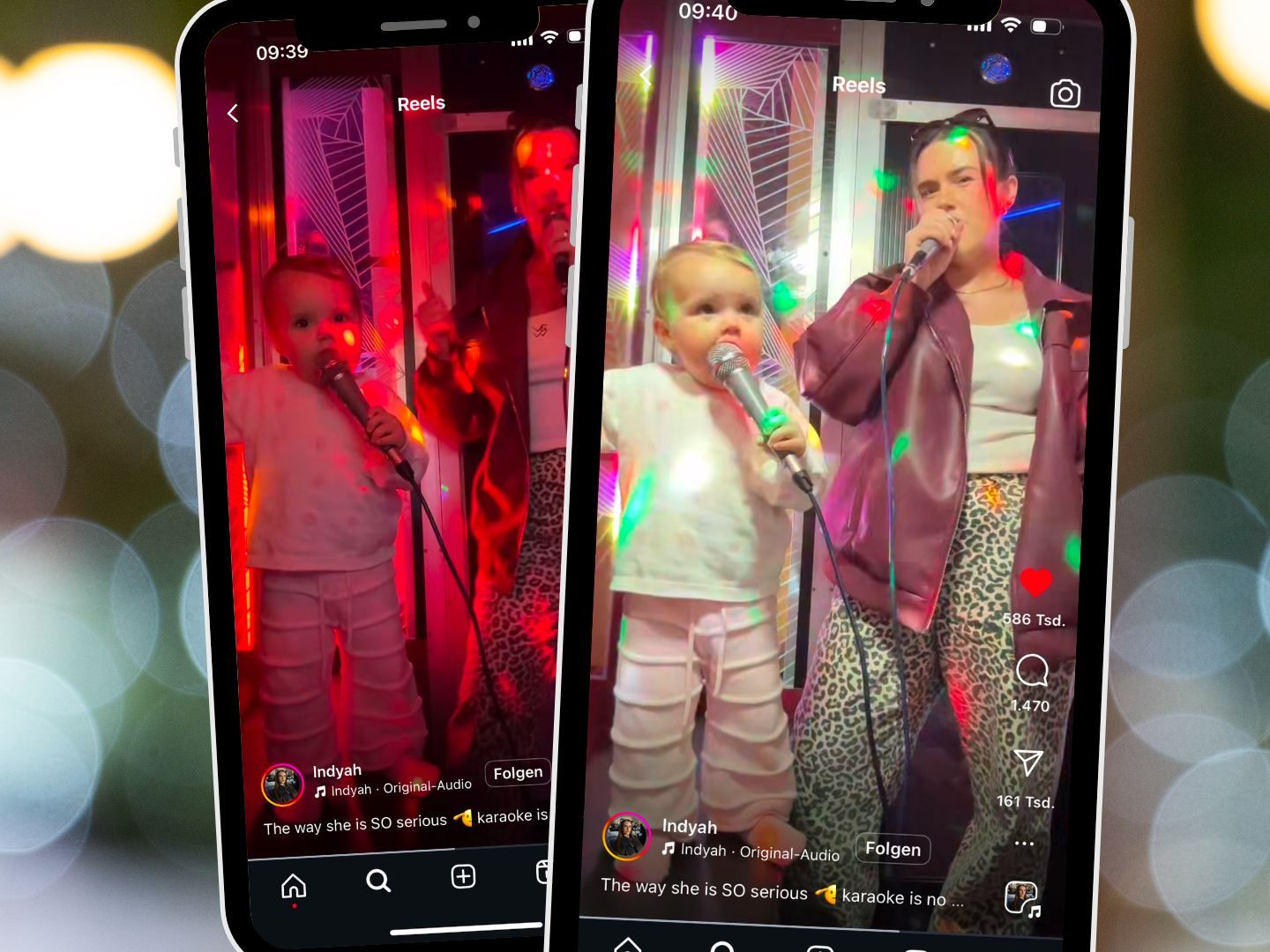 Baby singt beim Karaoke mit. Baby singt beim Karaoke mit.