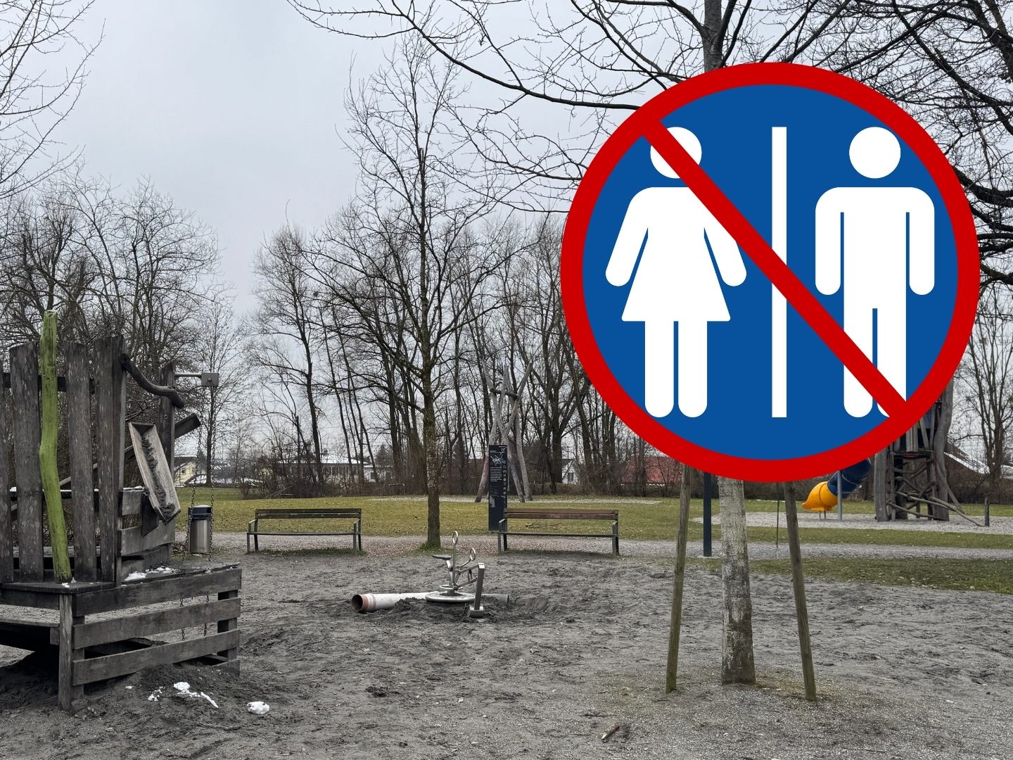 Die WC-Sperre im Hermann-Gmeiner-Park sorgt für Aufregung. Die WC-Sperre im Hermann-Gmeiner-Park sorgt für Aufregung.