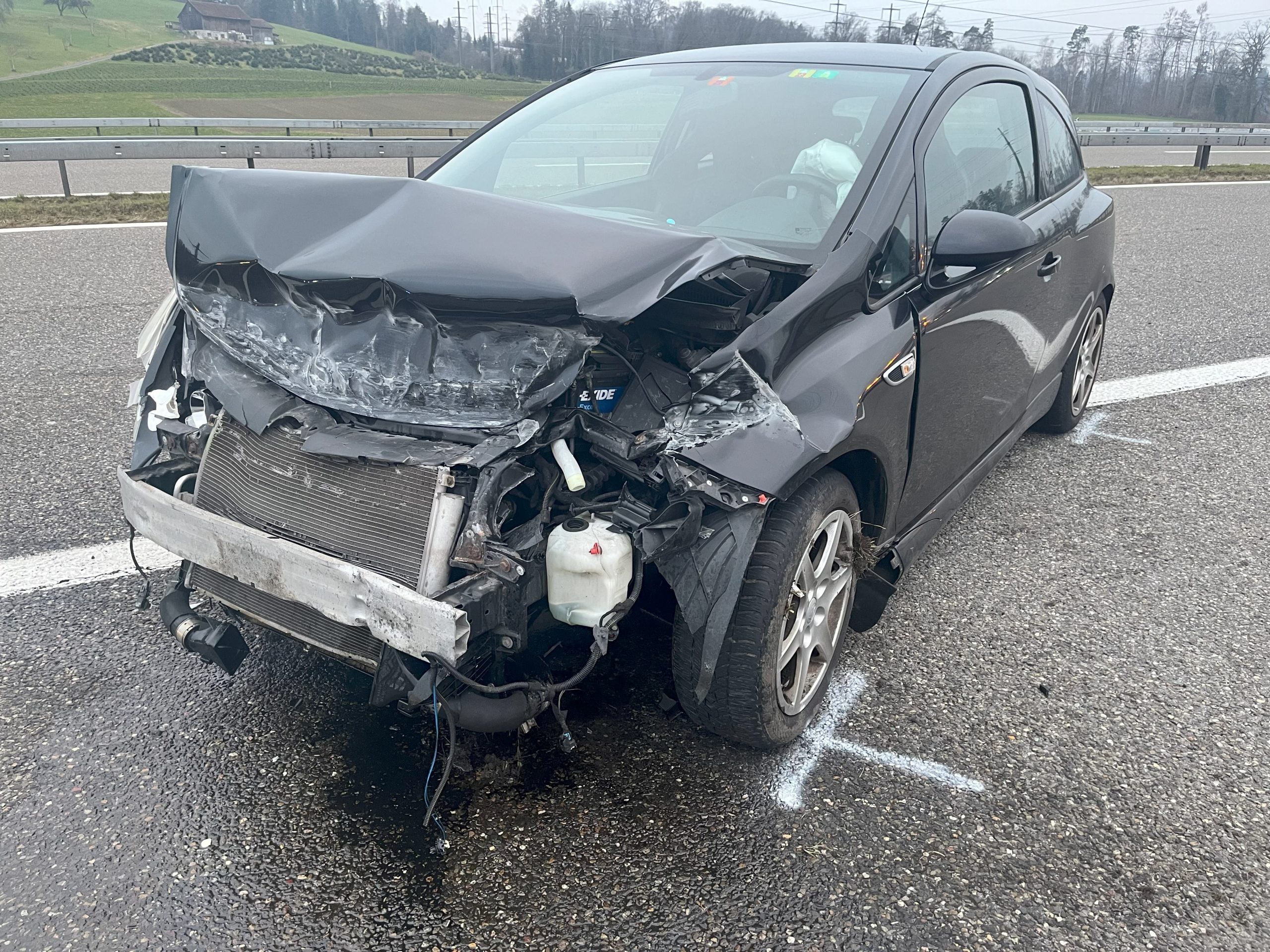 Unfall auf der A1.