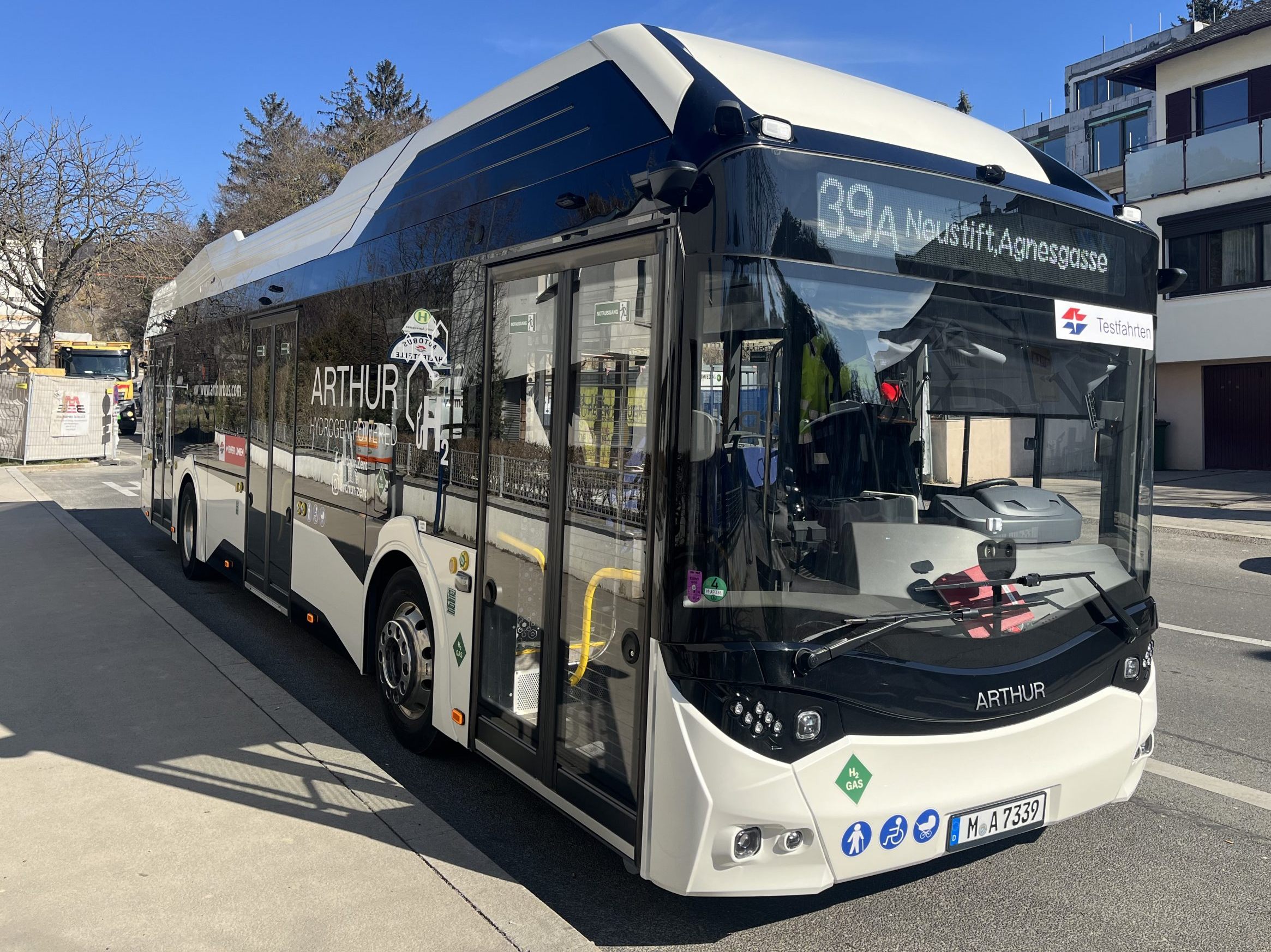 Die Wiener Linien testen einen Wasserstoff-Bus.