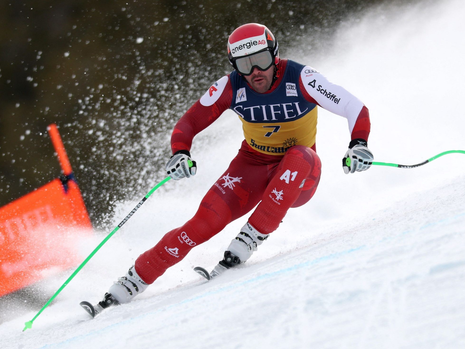 Vincent Kriechmayr startet um 18.30 Uhr in sein letztes Saisonrennen.
