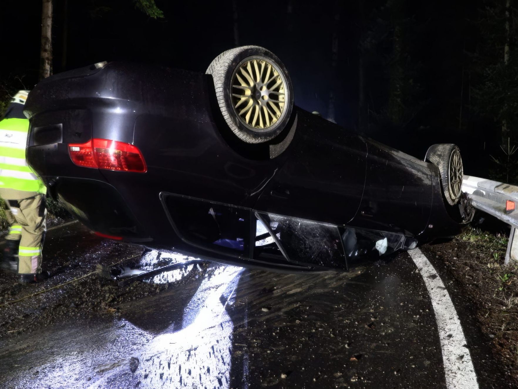Der Fahrzeuglenker wurde bei dem Unfall verletzt.