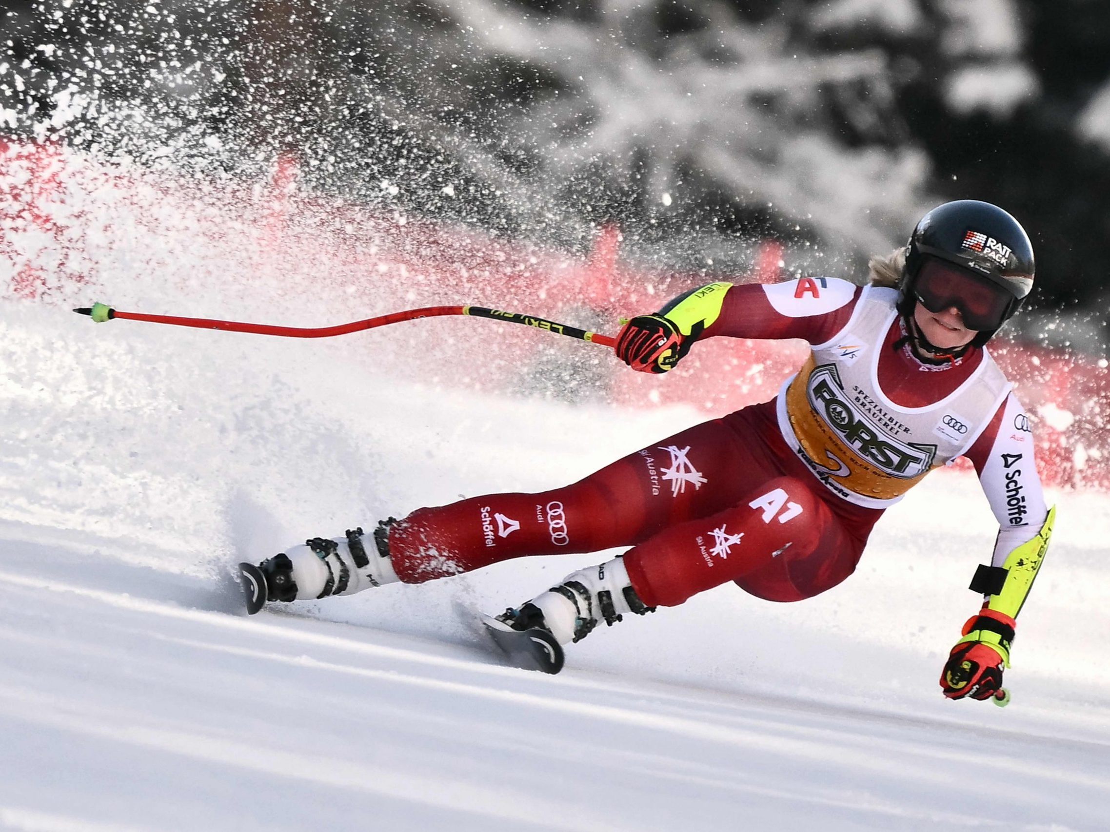 Ariane Rädler beendete den Super-G in La Thule als Achte.