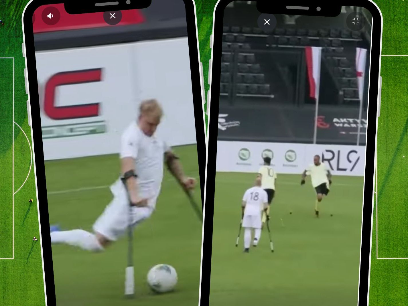 Spitzen Distanztreffer beim Amputee Football World Cup.