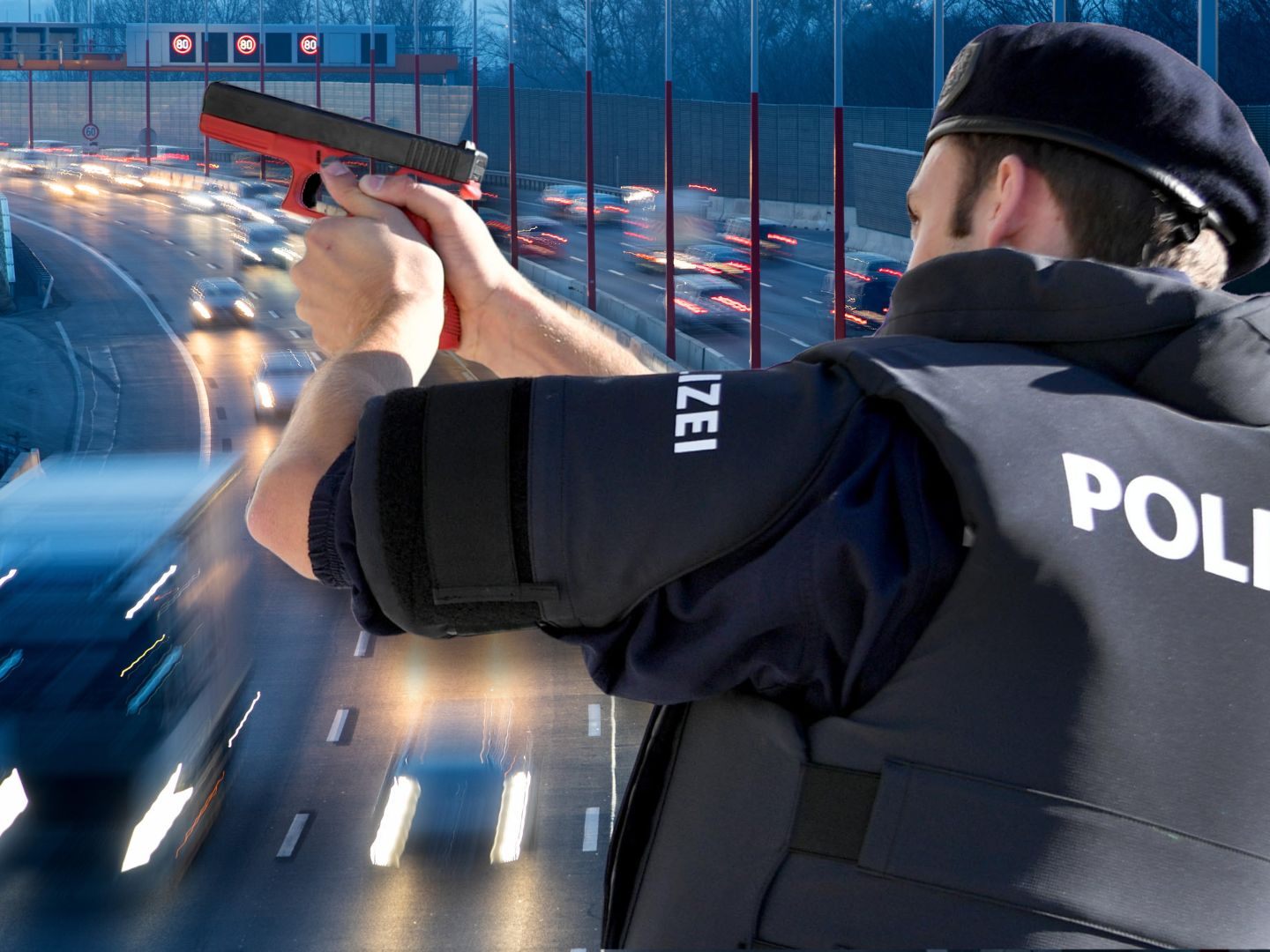 Wilde Szenen spielten sich auf der Wiener A23 ab.