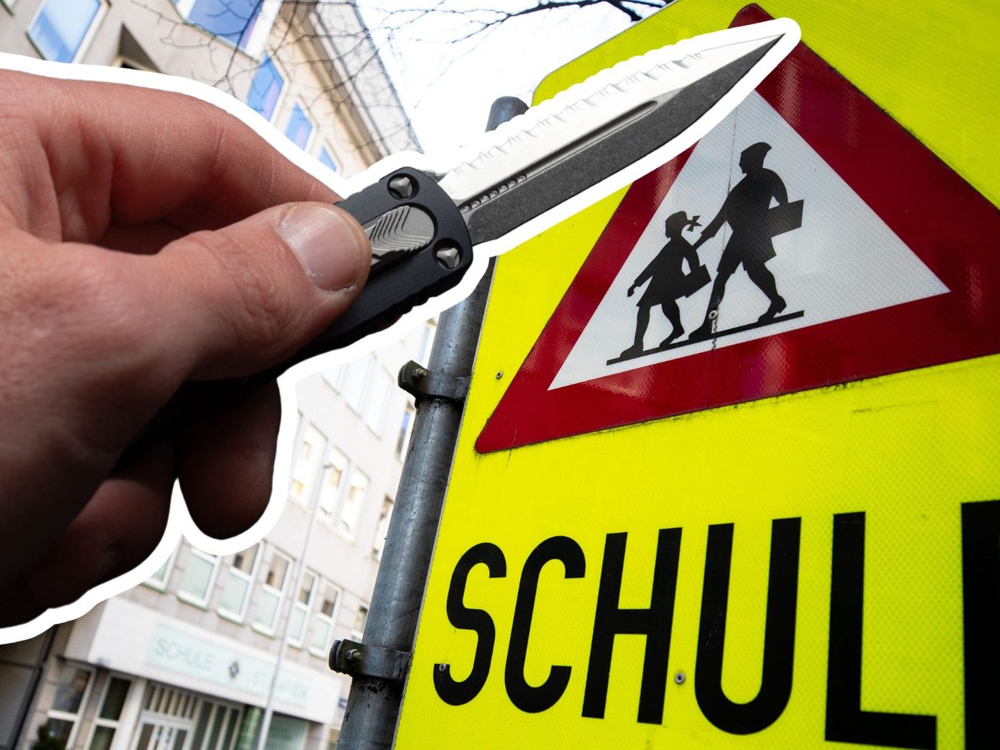 Ein 16-Jähriger stach vor einer Schule in Wien-Favoriten auf einen Mitschüler ein.