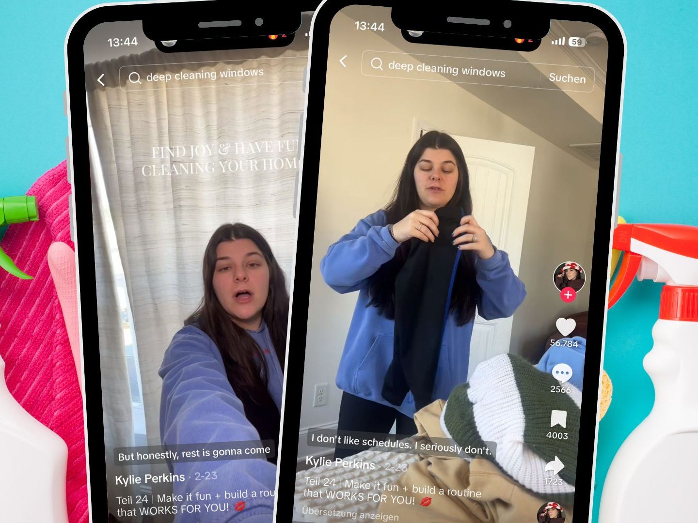 Ein TikTok-Video von Kylie Perkins (@sociallykylie) zeigt, wie man Freude am Putzen finden kann, indem man eine individuelle Reinigungsroutine entwickelt, die zum eigenen Alltag passt. Ein TikTok-Video von Kylie Perkins (@sociallykylie) zeigt, wie man Freude am Putzen finden kann, indem man eine individuelle Reinigungsroutine entwickelt, die zum eigenen Alltag passt.