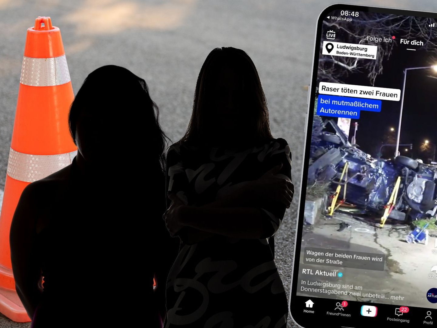 Zwei junge Frauen starben in Ludwigsburg, als ihr Auto beim Verlassen einer Tankstelle von einem mutmaßlichen Raser erfasst wurde. Zwei junge Frauen starben in Ludwigsburg, als ihr Auto beim Verlassen einer Tankstelle von einem mutmaßlichen Raser erfasst wurde.