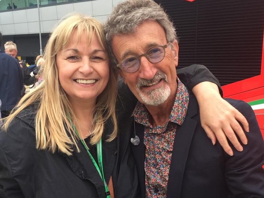 Christine Gorham mit Eddie Jordan. Christine Gorham mit Eddie Jordan.