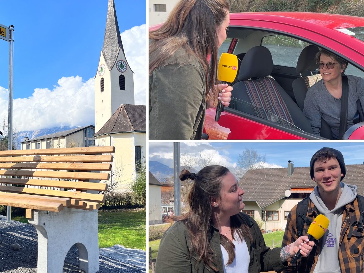 In Feldkirch Nofels gibt es jetzt ein "Mitfahrbänkle".