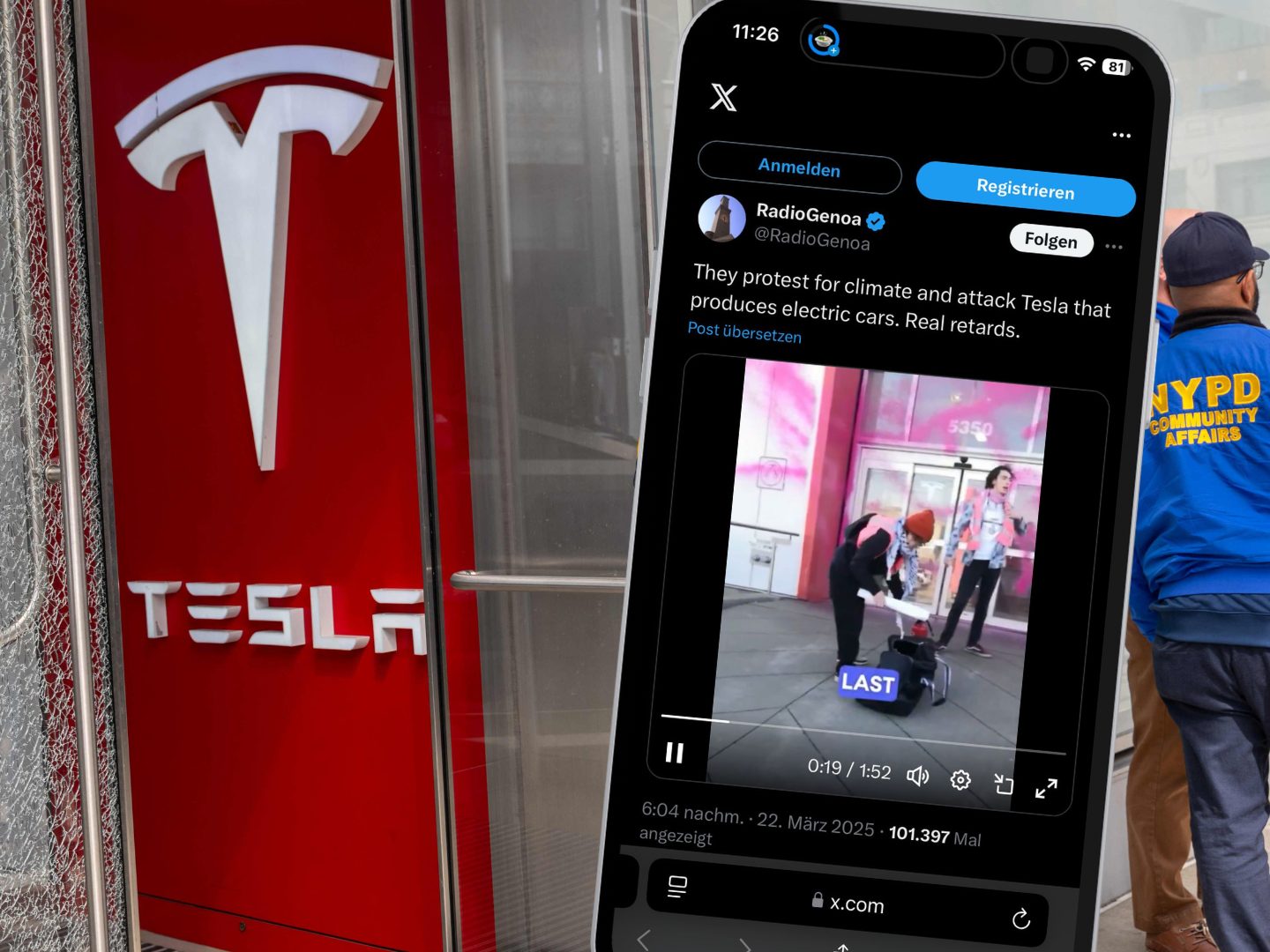 Klimaaktivisten attackieren Tesla-Standort: Protestaktion sorgt weltweit für Aufsehen.