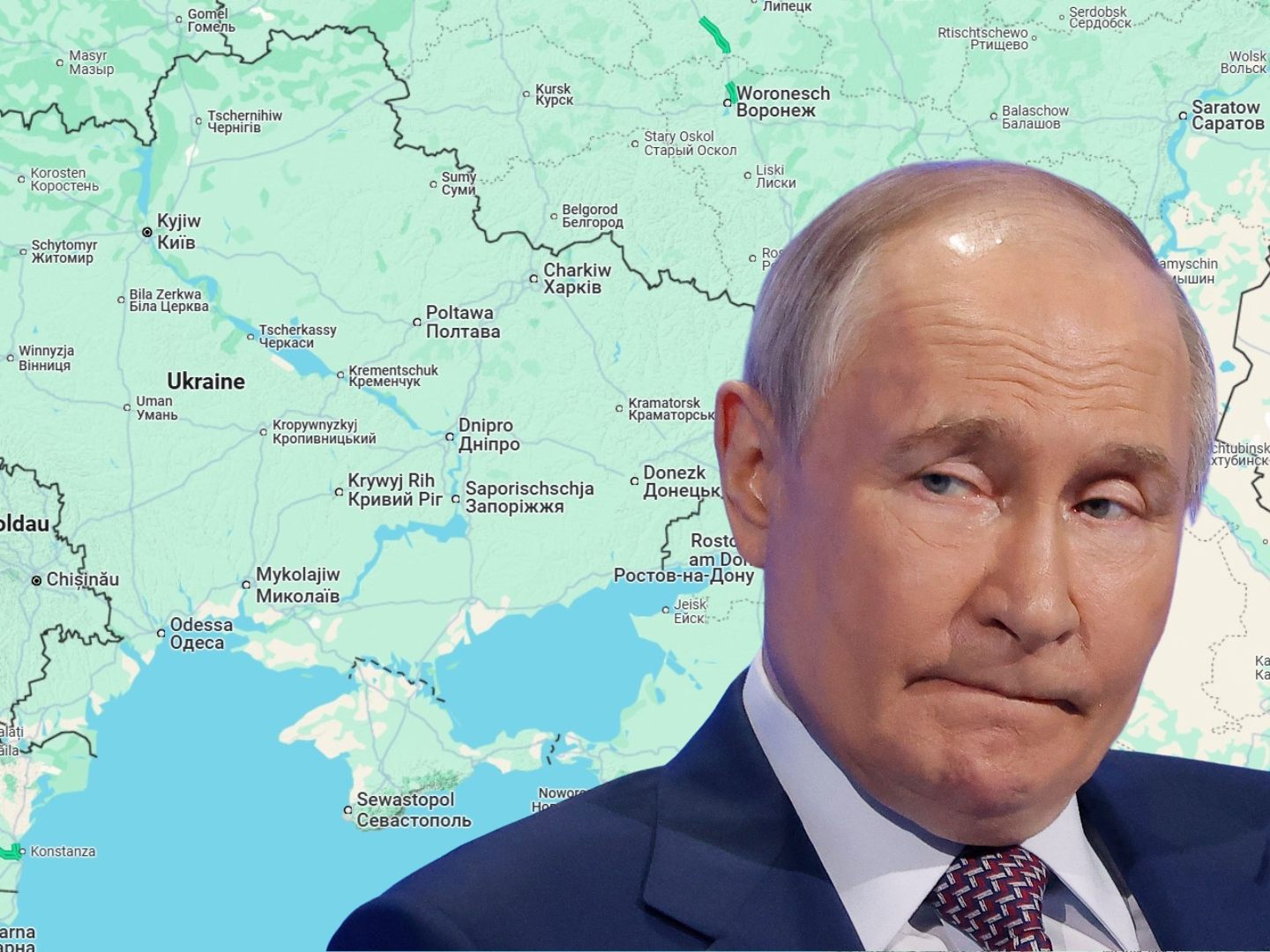 Wladimir Putin stell Gebietsforderungen an die Ukraine.