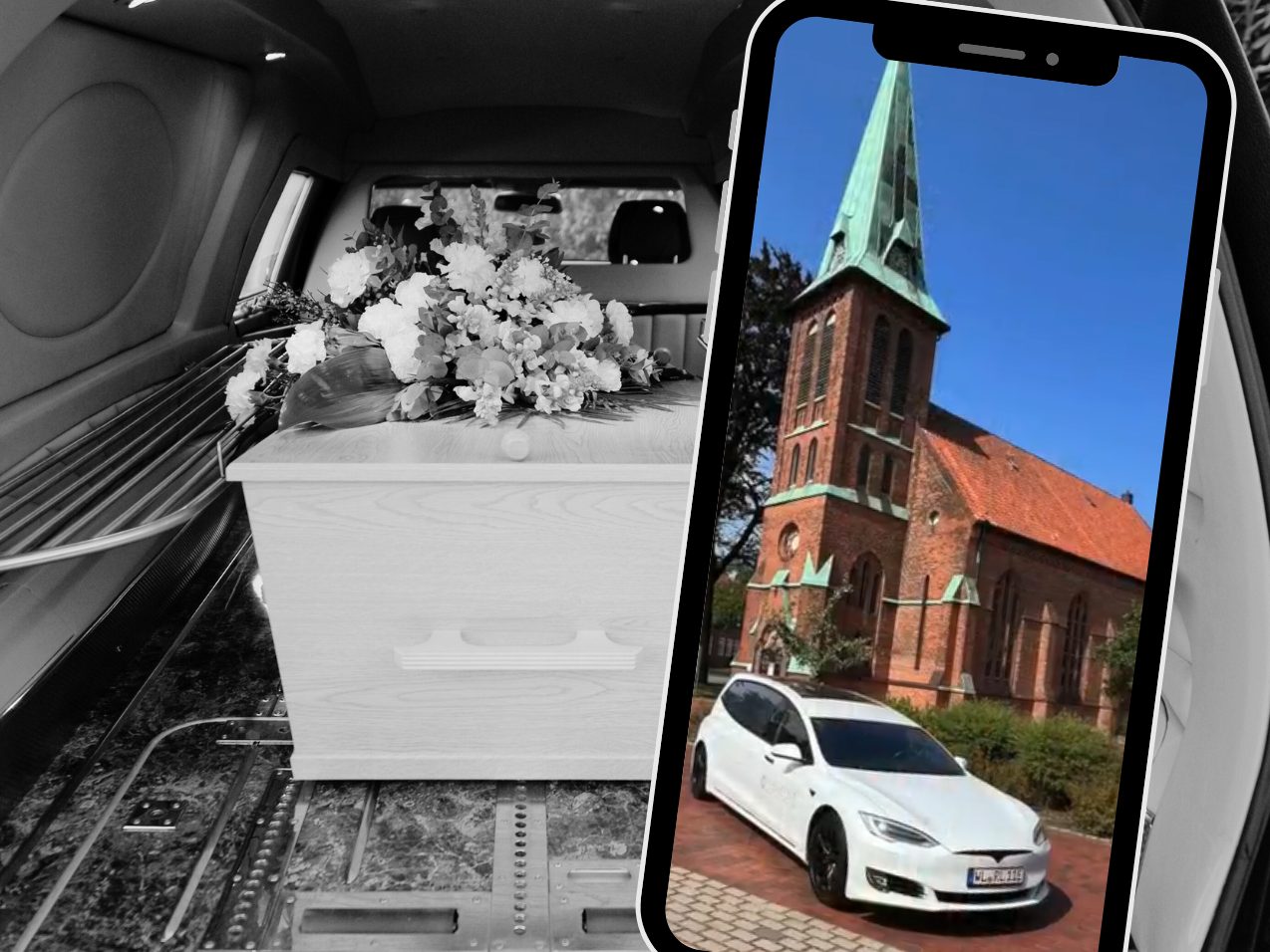 Der Tesla Hearse 3 bietet eine geräuschlose und emissionsfreie Alternative zu herkömmlichen Bestattungsfahrzeugen – mit modernem Design und luxuriöser Ausstattung. Der Tesla Hearse 3 bietet eine geräuschlose und emissionsfreie Alternative zu herkömmlichen Bestattungsfahrzeugen – mit modernem Design und luxuriöser Ausstattung.