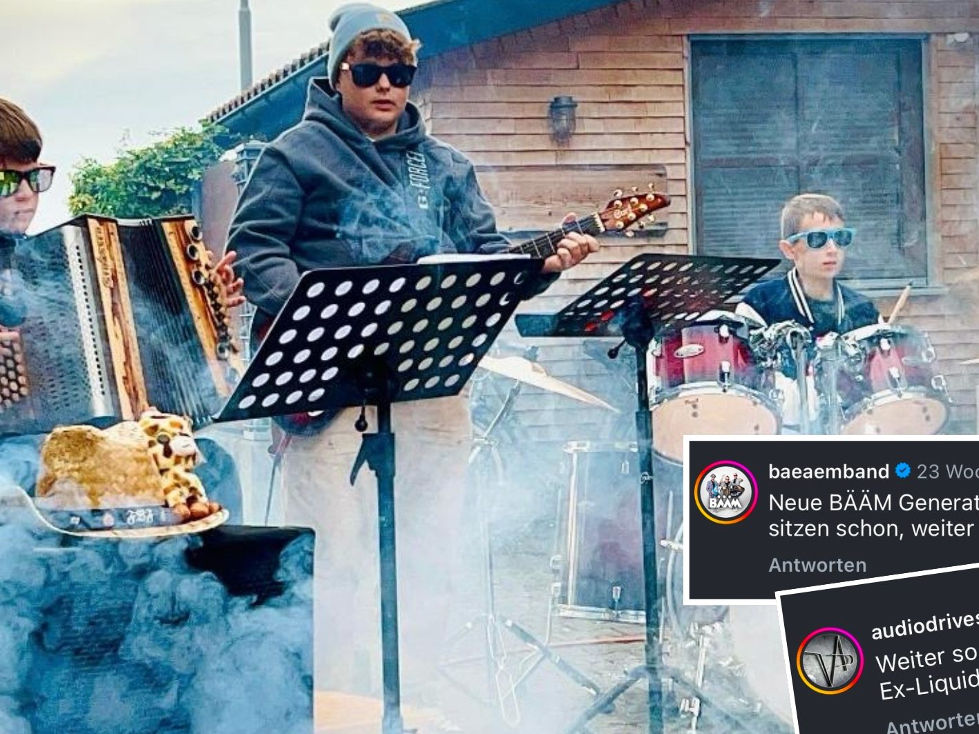 Diese Harder Band aus 12- und 13-Jährigen sorgt für ordentlich Stimmung. Diese Harder Band aus 12- und 13-Jährigen sorgt für ordentlich Stimmung.