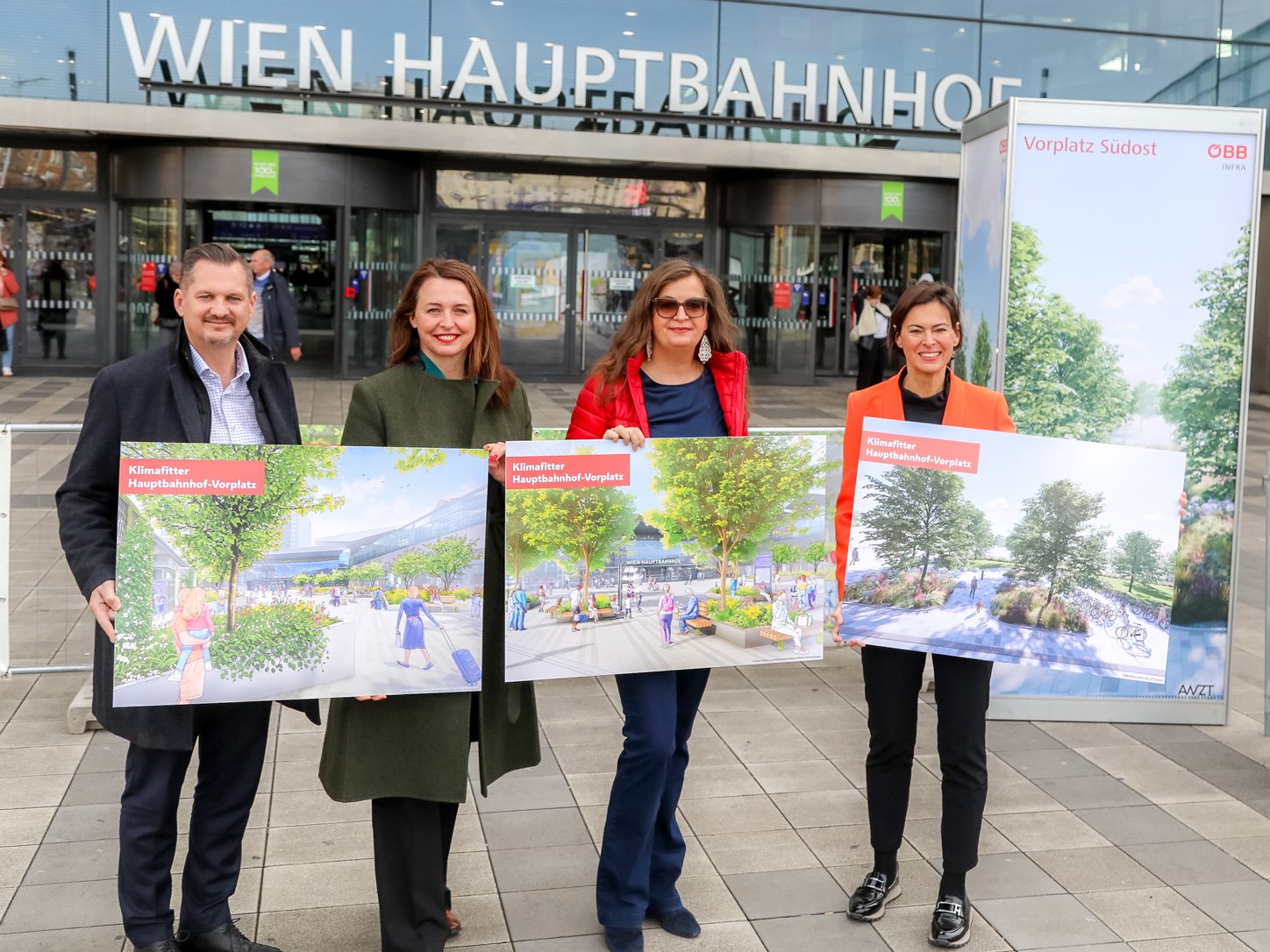 Die Vorplätze am Wiener Hauptbahnhof werden umgestaltet. Die Vorplätze am Wiener Hauptbahnhof werden umgestaltet.