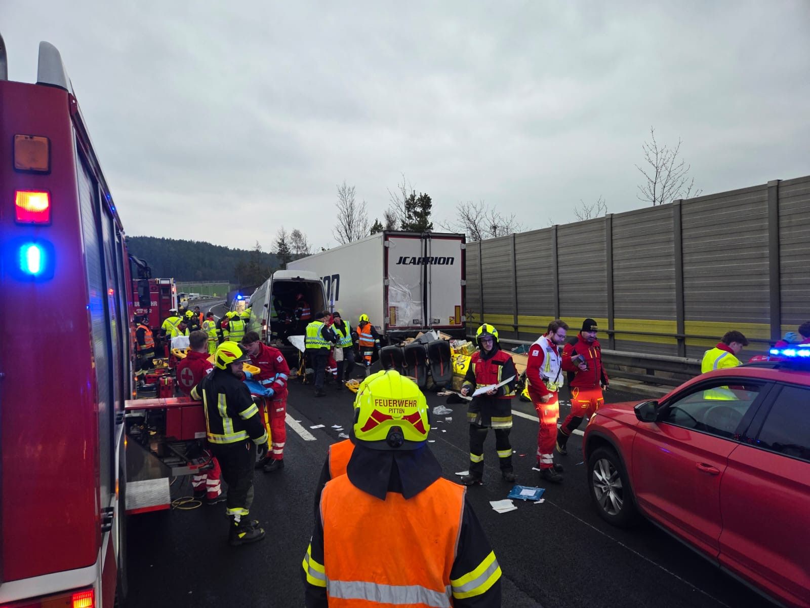 Der schwere Unfall auf der A2 forderte fünf Tote.