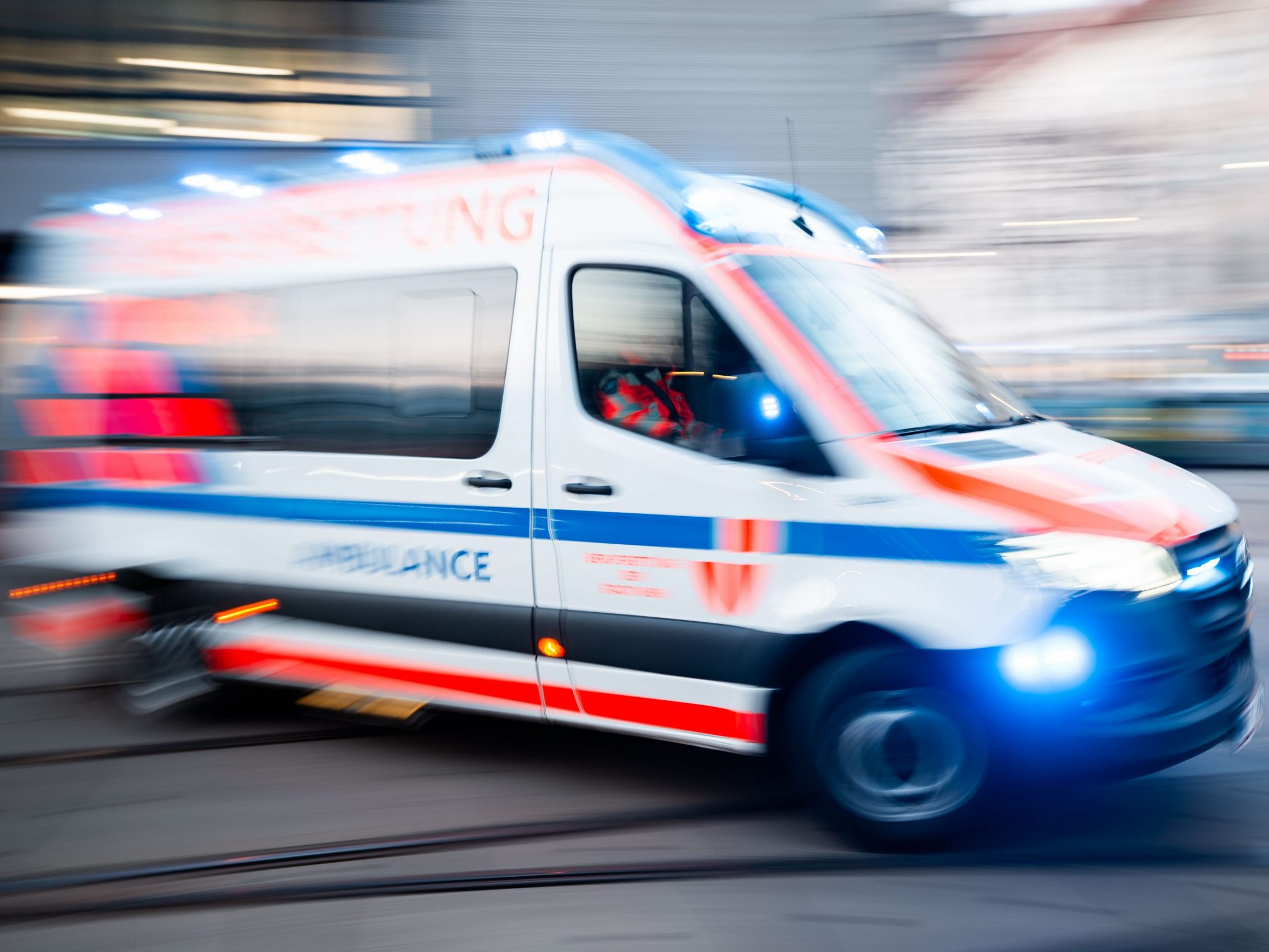 Schwerer Verkehrsunfall in Wien-Floridsdorf.