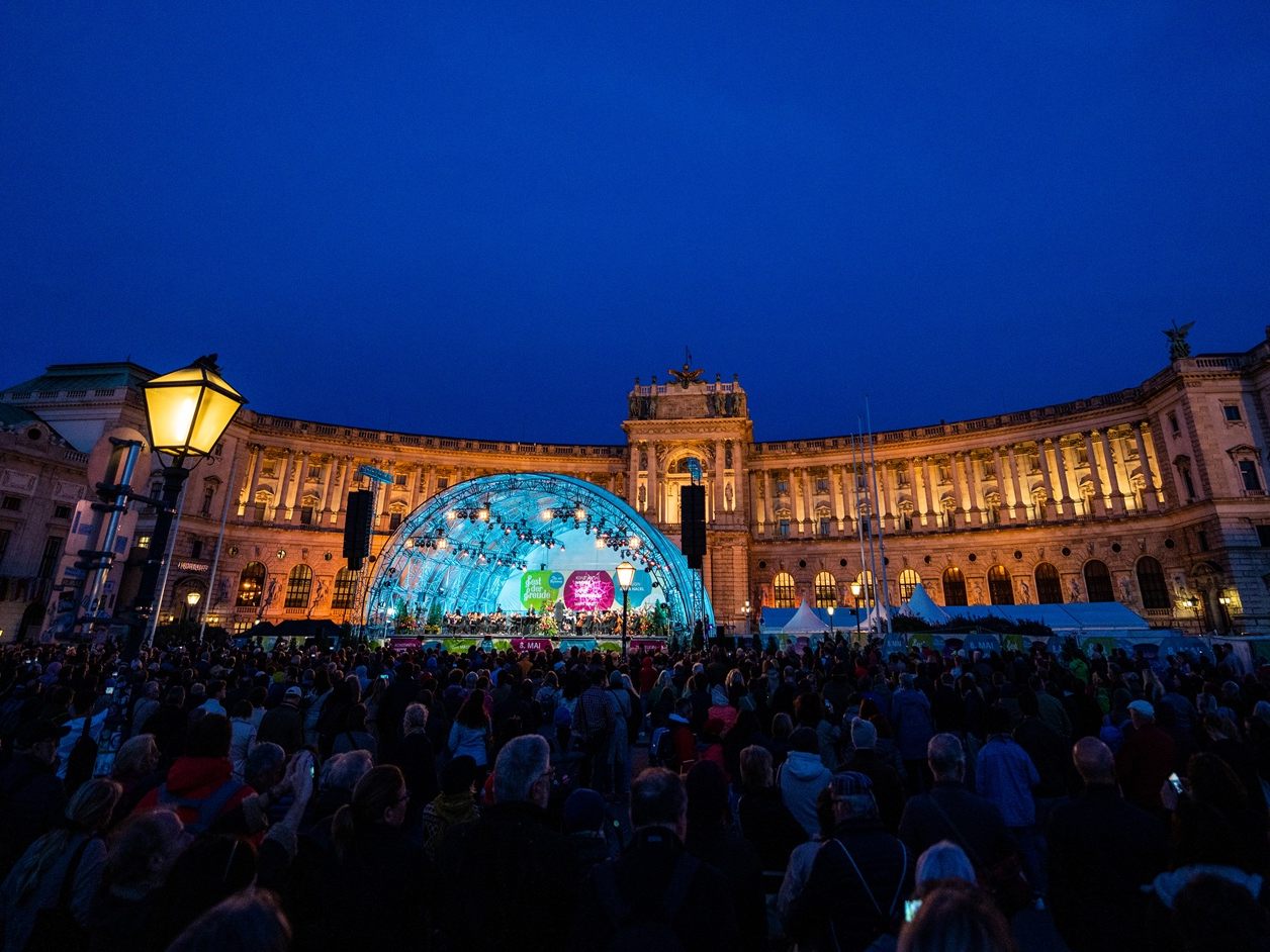 Impression vom "Fest der Freude" 2023 am Wiener Heldenplatz.