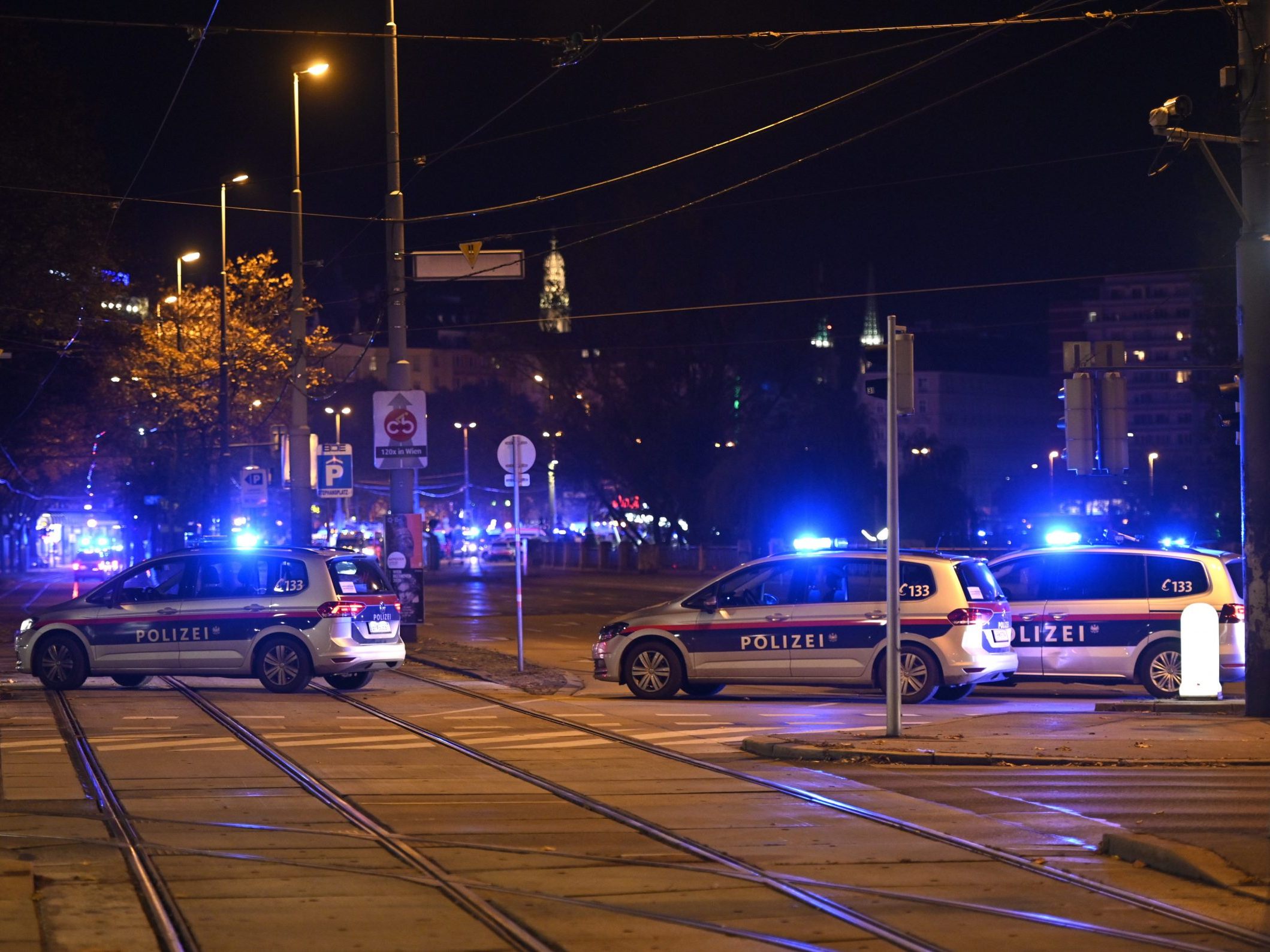 Polizeieinsatz beim Schwedenplatz.