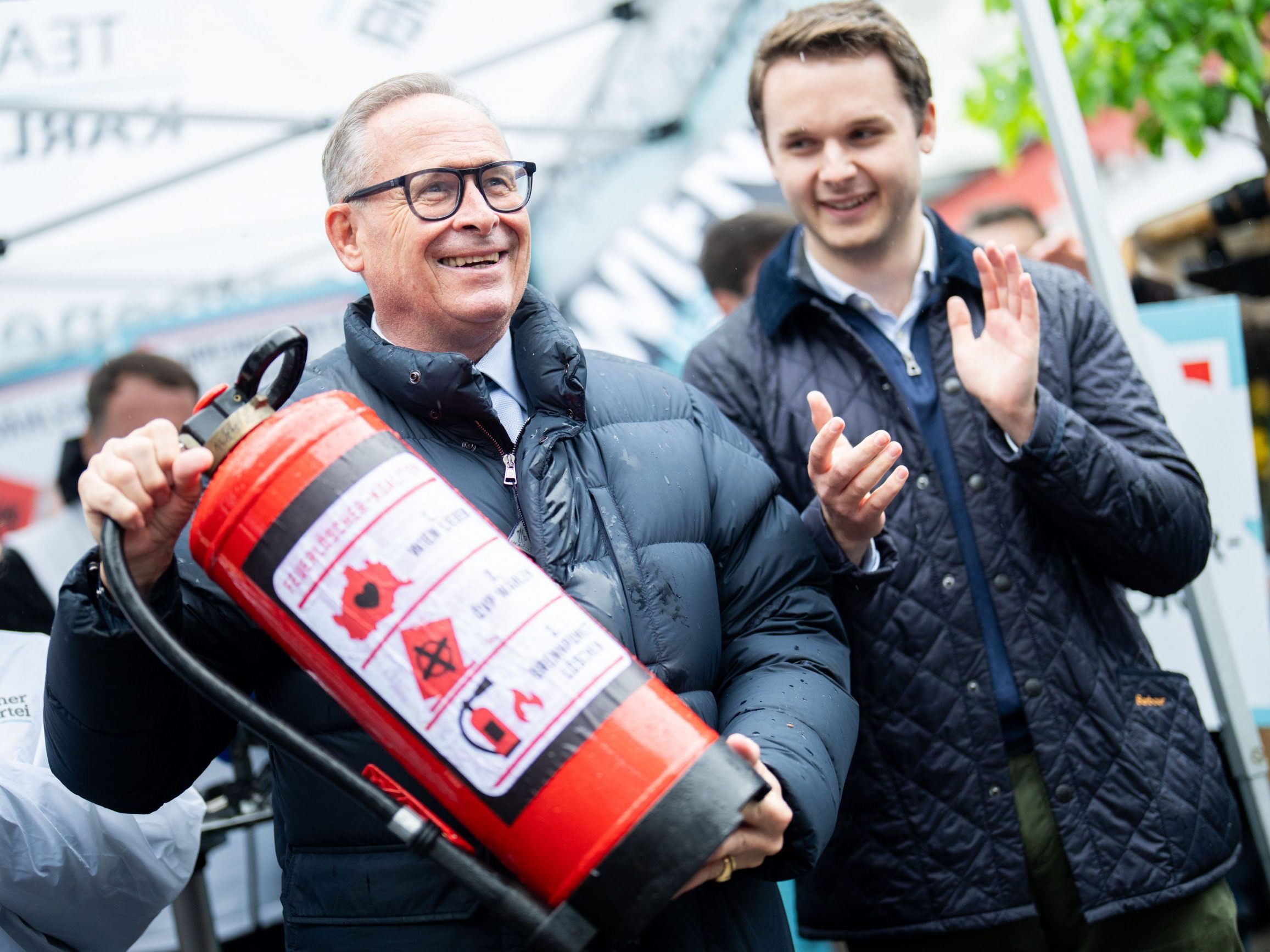 Feuerlöscher spielte bei ÖVP-Wahlkampffinale vor Wien-Wahl eine Rolle.