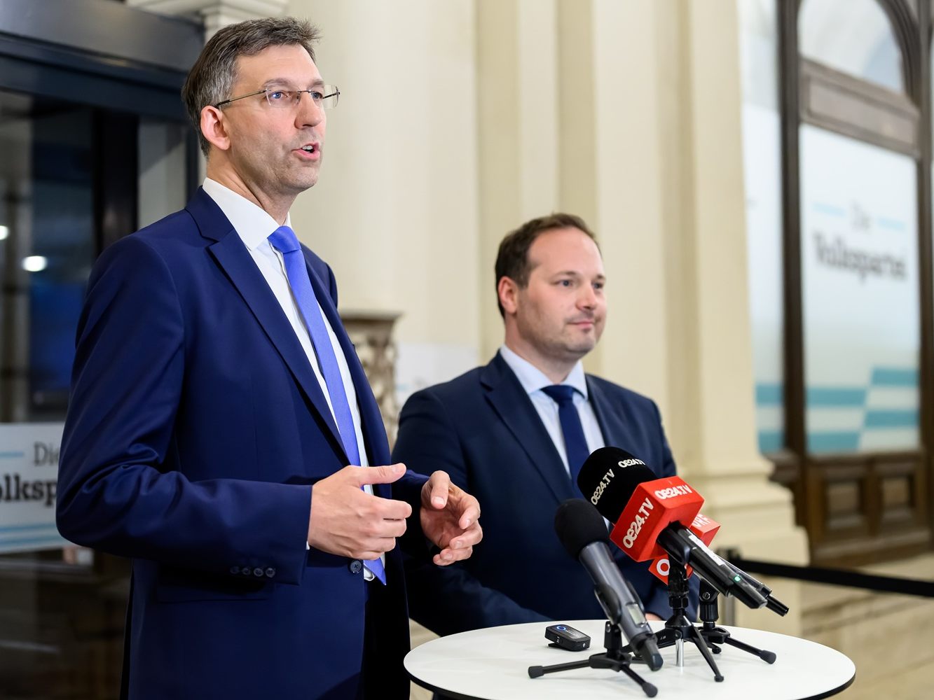 Markus Figl (links) am Tag nach der Wien-Wahl.