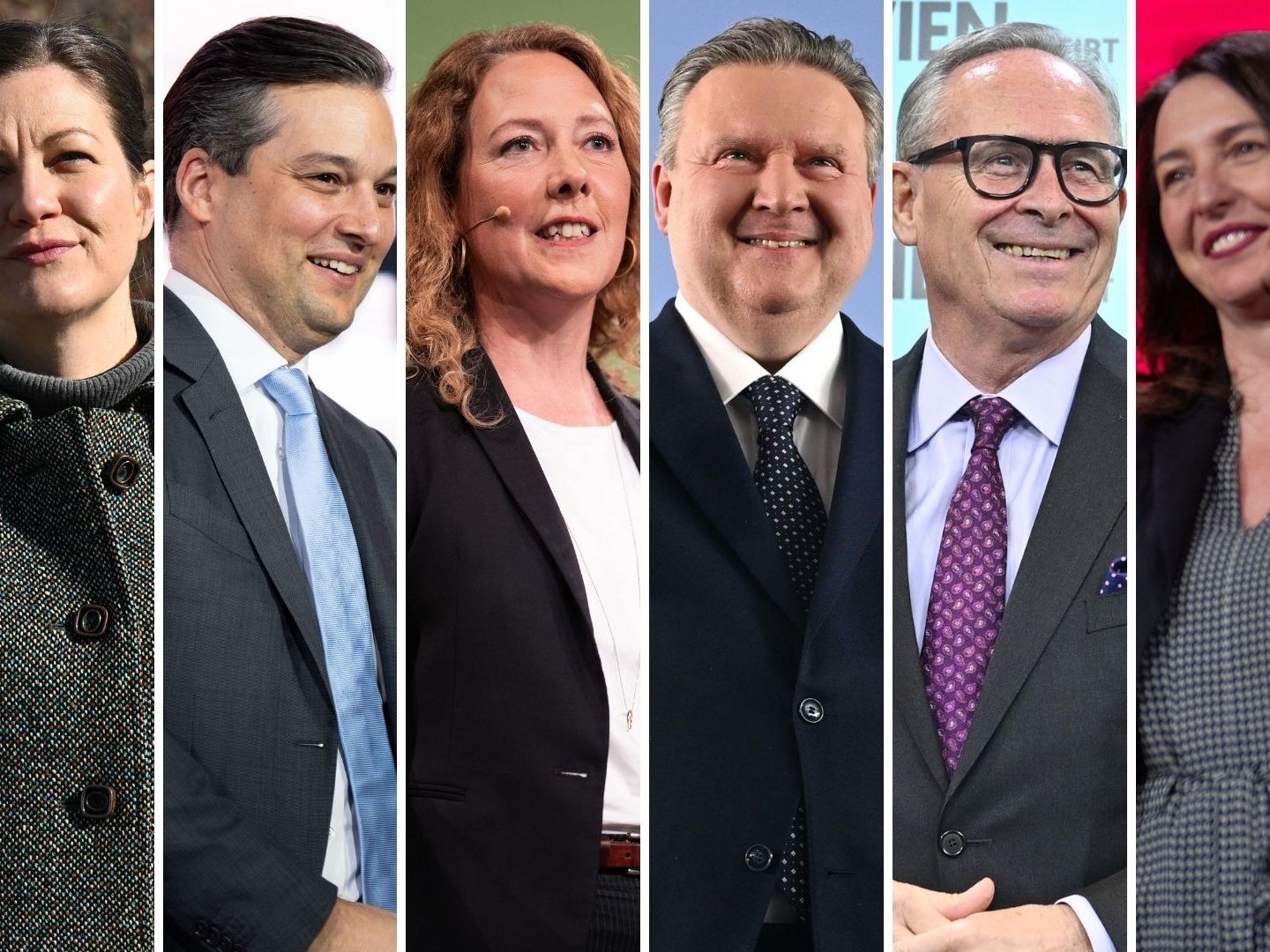 Vier Männer und drei Frauen führen die wienweit kandidierenden Parteien in die Gemeinderatswahl.