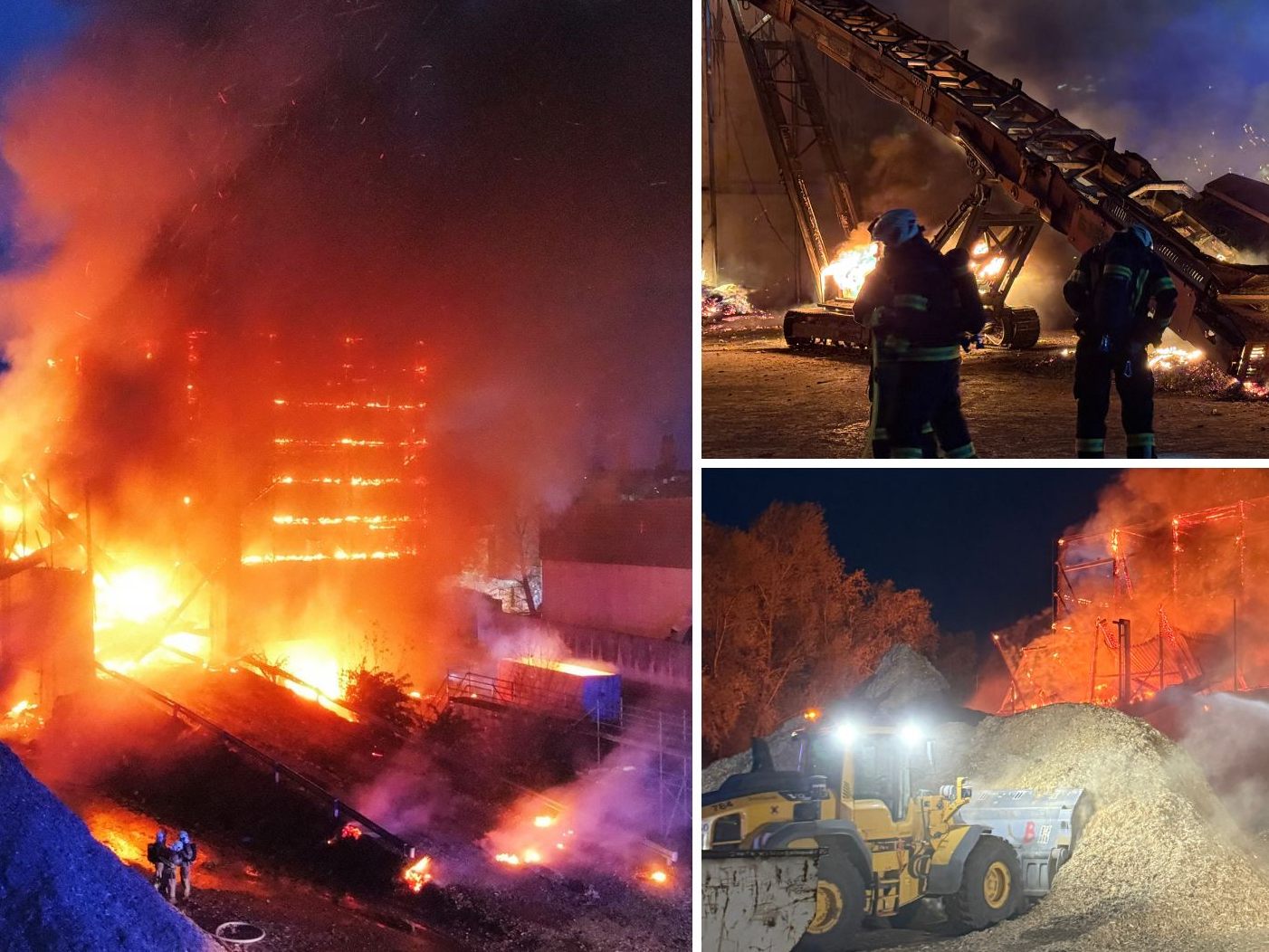 Großbrand bei Loacker Recycling in Lustenau Großbrand bei Loacker Recycling in Lustenau