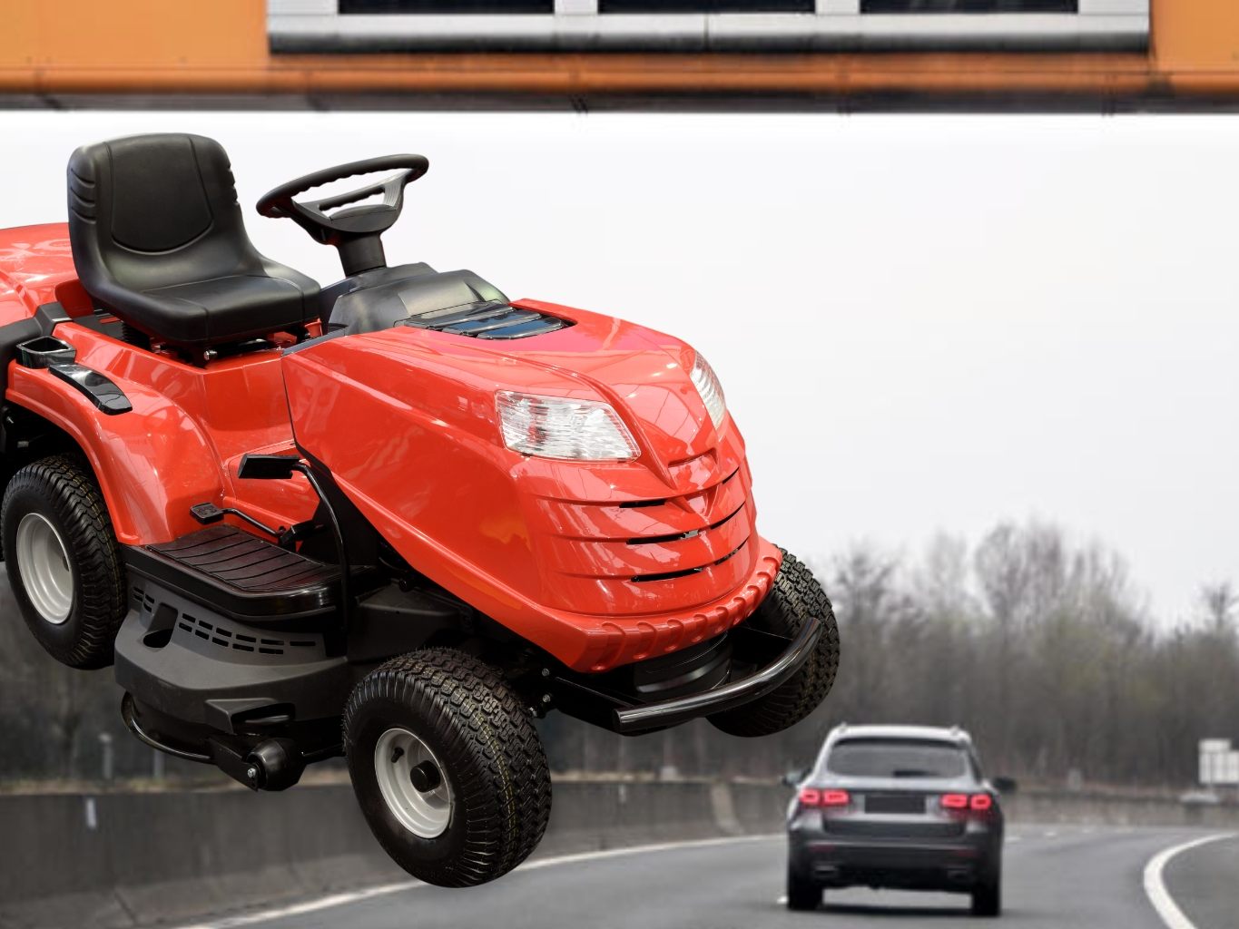 Das für eine Autobahn ungewöhnliche Gefährt sorgte für viel Aufsehen.
