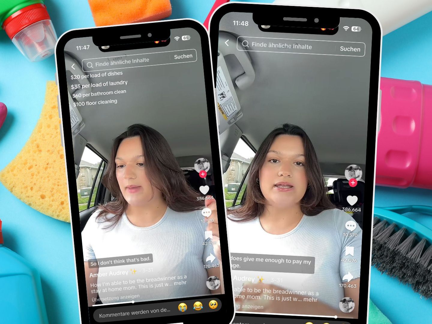 US-Mutter Amber Egan sorgt mit einer symbolischen Rechnung über 2380 Euro pro Woche für unbezahlte Haus- und Familienarbeit auf TikTok für breite Aufmerksamkeit und Diskussion über den Wert von Care-Arbeit. US-Mutter Amber Egan sorgt mit einer symbolischen Rechnung über 2380 Euro pro Woche für unbezahlte Haus- und Familienarbeit auf TikTok für breite Aufmerksamkeit und Diskussion über den Wert von Care-Arbeit.