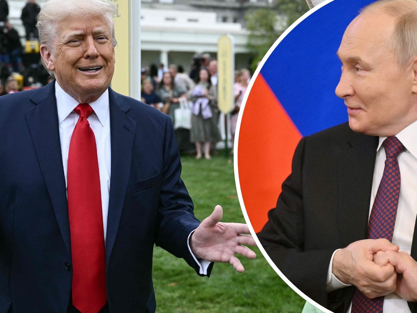Trump (l.) hatte Putin (r.) nach den jüngsten Angriffen aufgefordert die Attacken auf Kiew einzustellen, und glaubt, der russische Machthaber wird auf ihn hören.