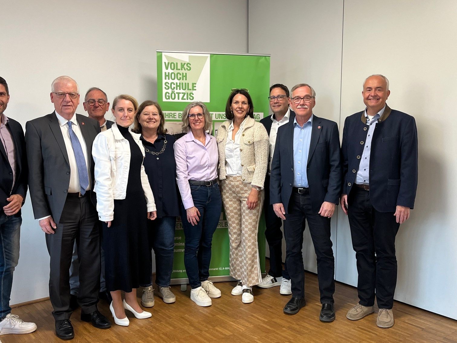 Vorstand und Ehrengäste der VHS Götzis anlässlich der 36. Generalversammlung am 7. April 2025