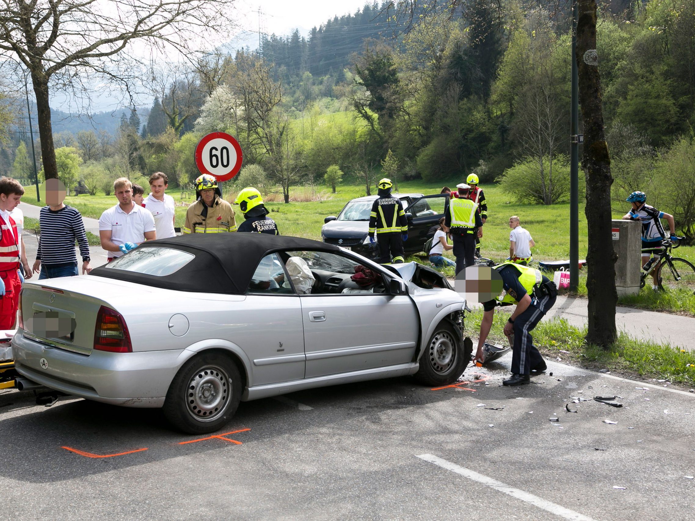 Unfall auf der L50 in Rankweil Unfall auf der L50 in Rankweil