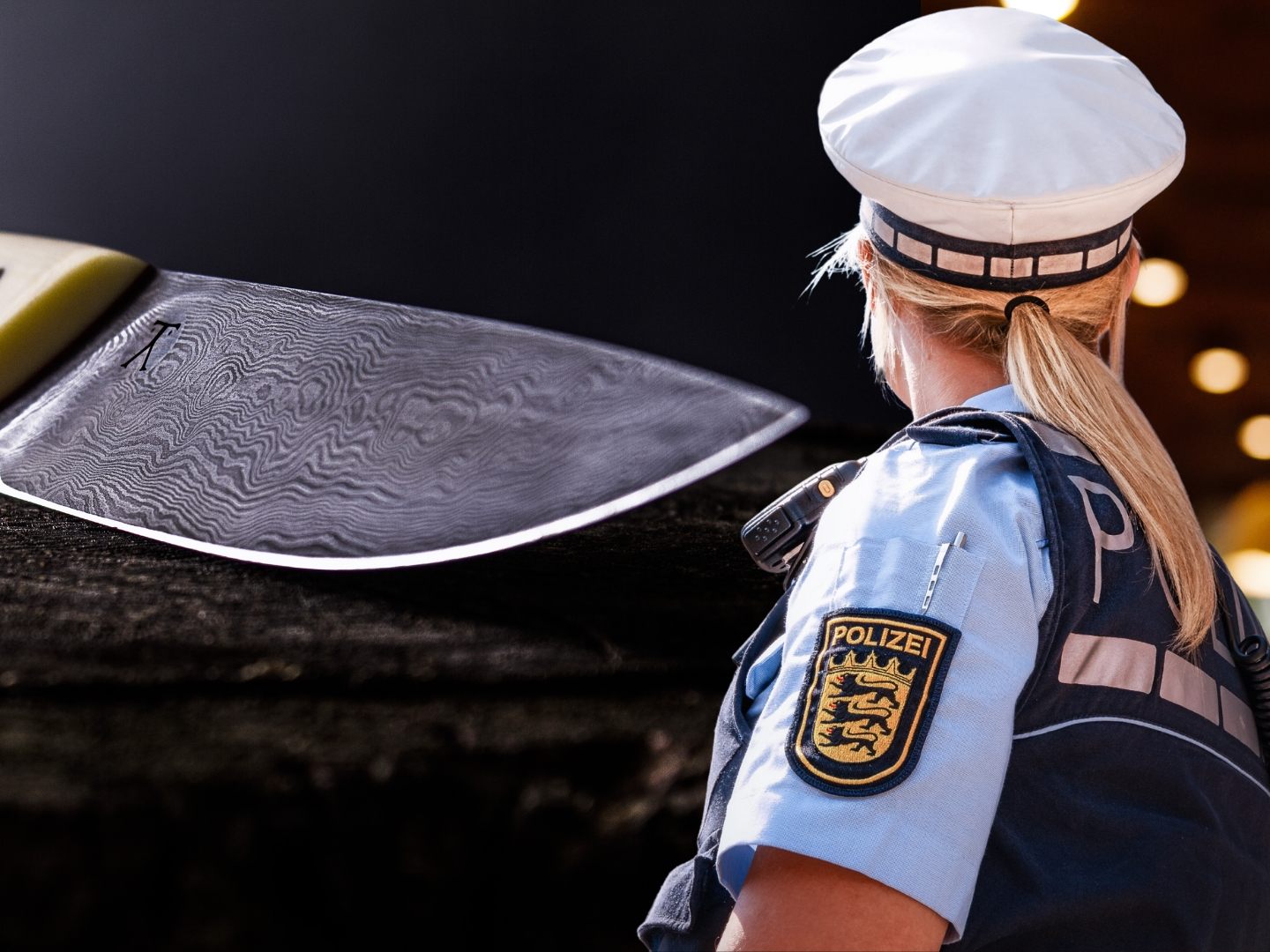 33-Jähriger wirft Messer nach Polizeibeamtin. (Symbolbild)