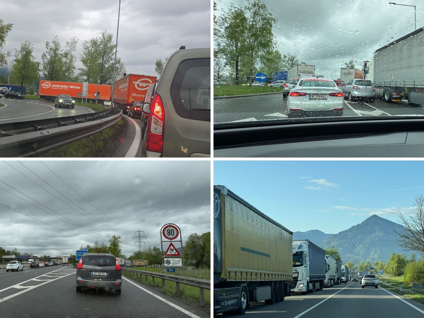 Verkehrschaos rund um Dornbirn Nord.