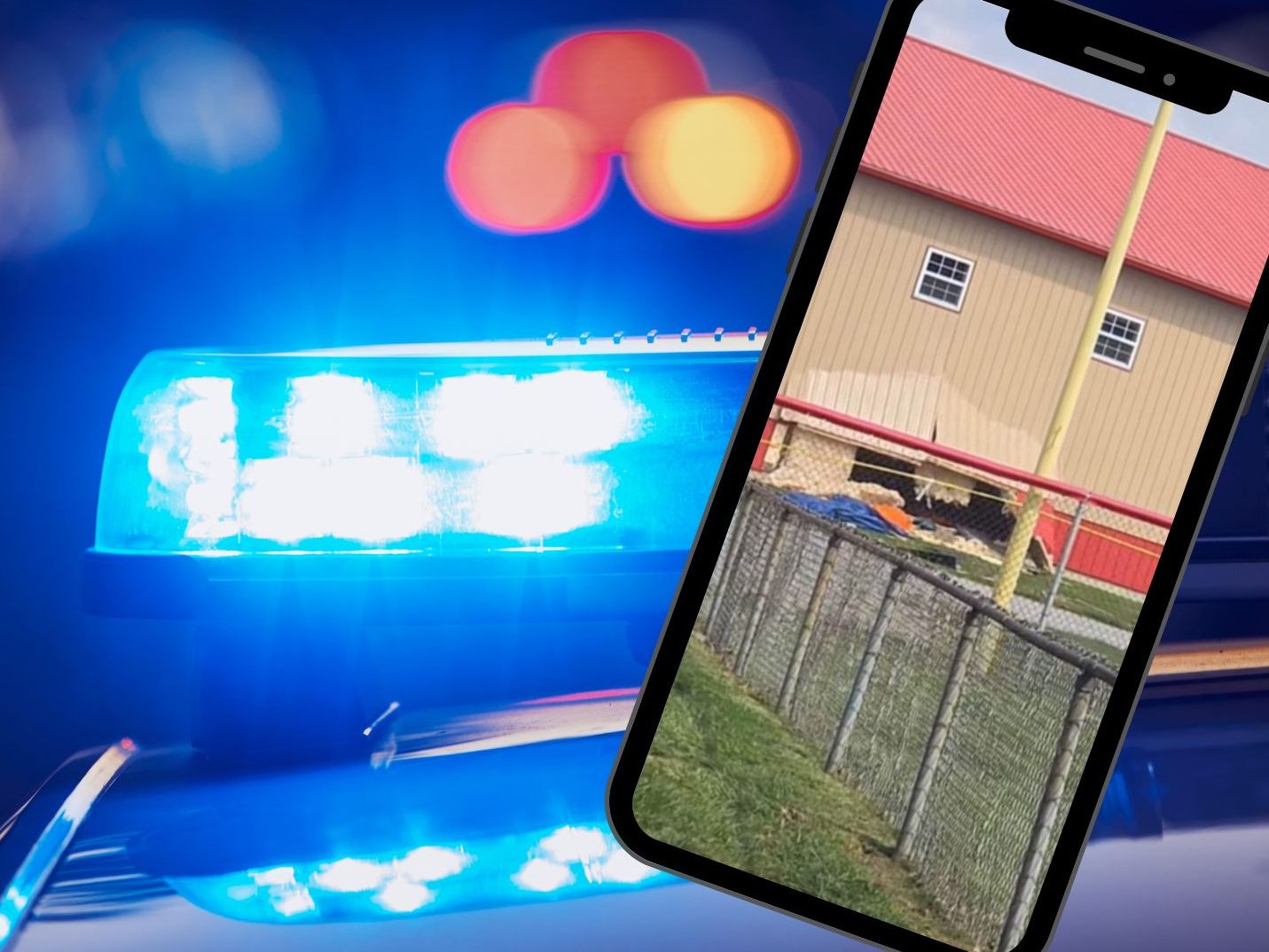 Ein Auto ist in der Kleinstadt Chatham im US-Bundesstaat Illinois in ein Schulgebäude gerast Ein Auto ist in der Kleinstadt Chatham im US-Bundesstaat Illinois in ein Schulgebäude gerast
