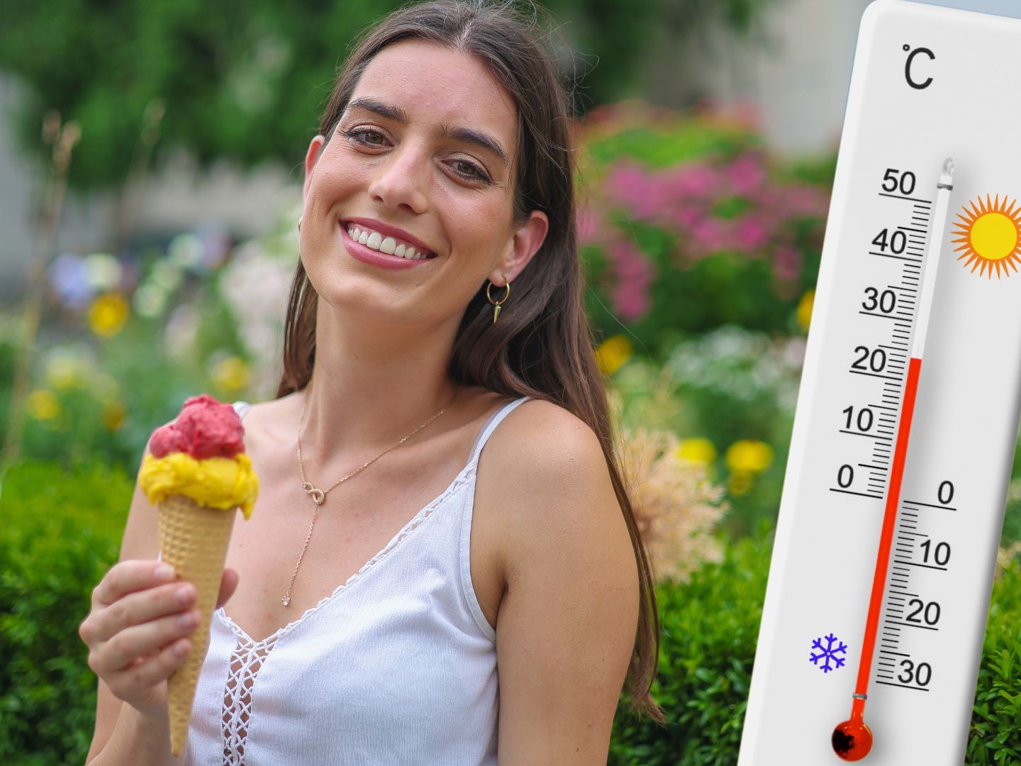 Bei diesen Temperaturen bietet sich ein Eis gut an Bei diesen Temperaturen bietet sich ein Eis gut an