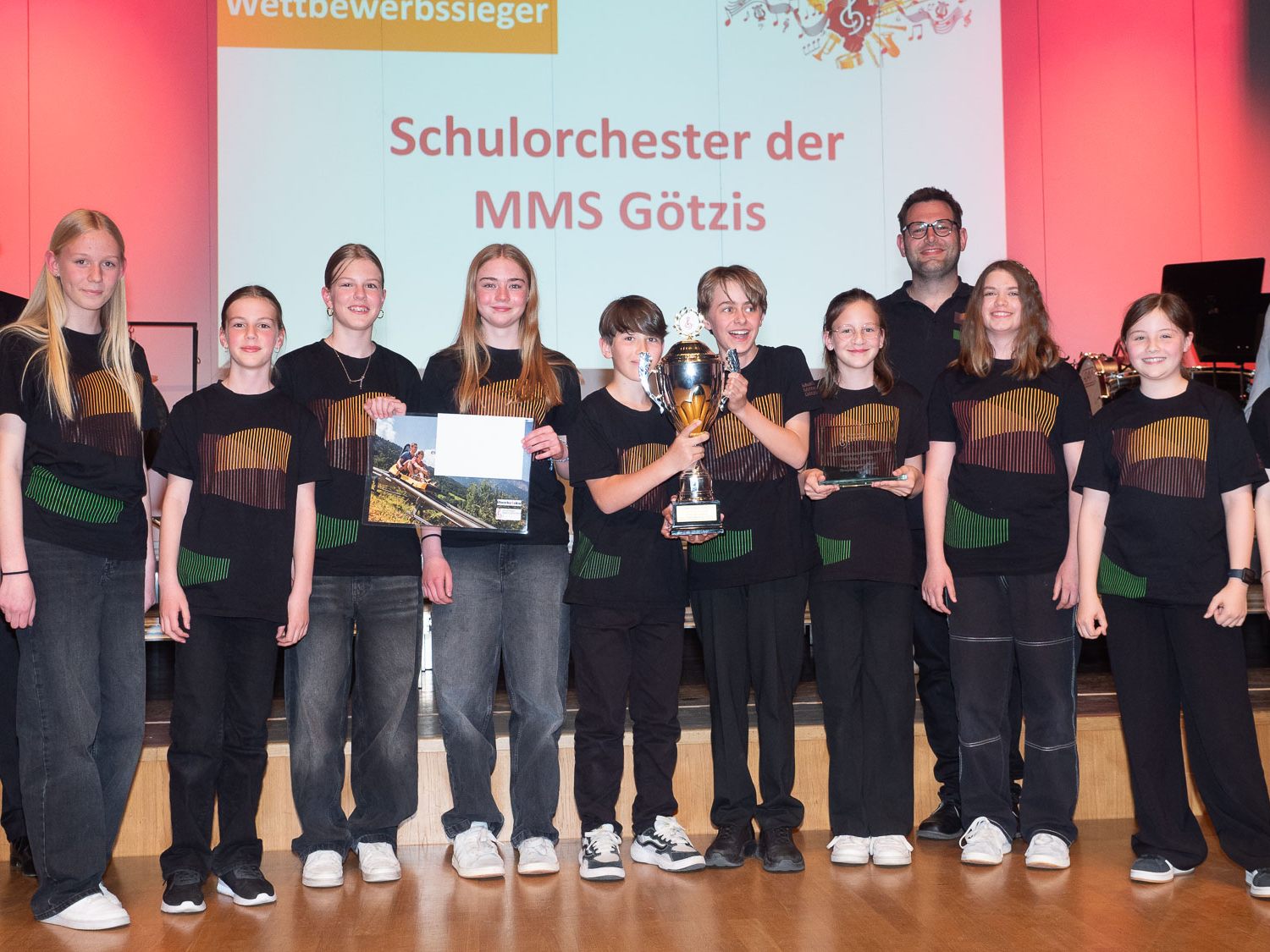 Die siegreiche Musikmittelschule Götzis beim Landeswettbewerb AmBach