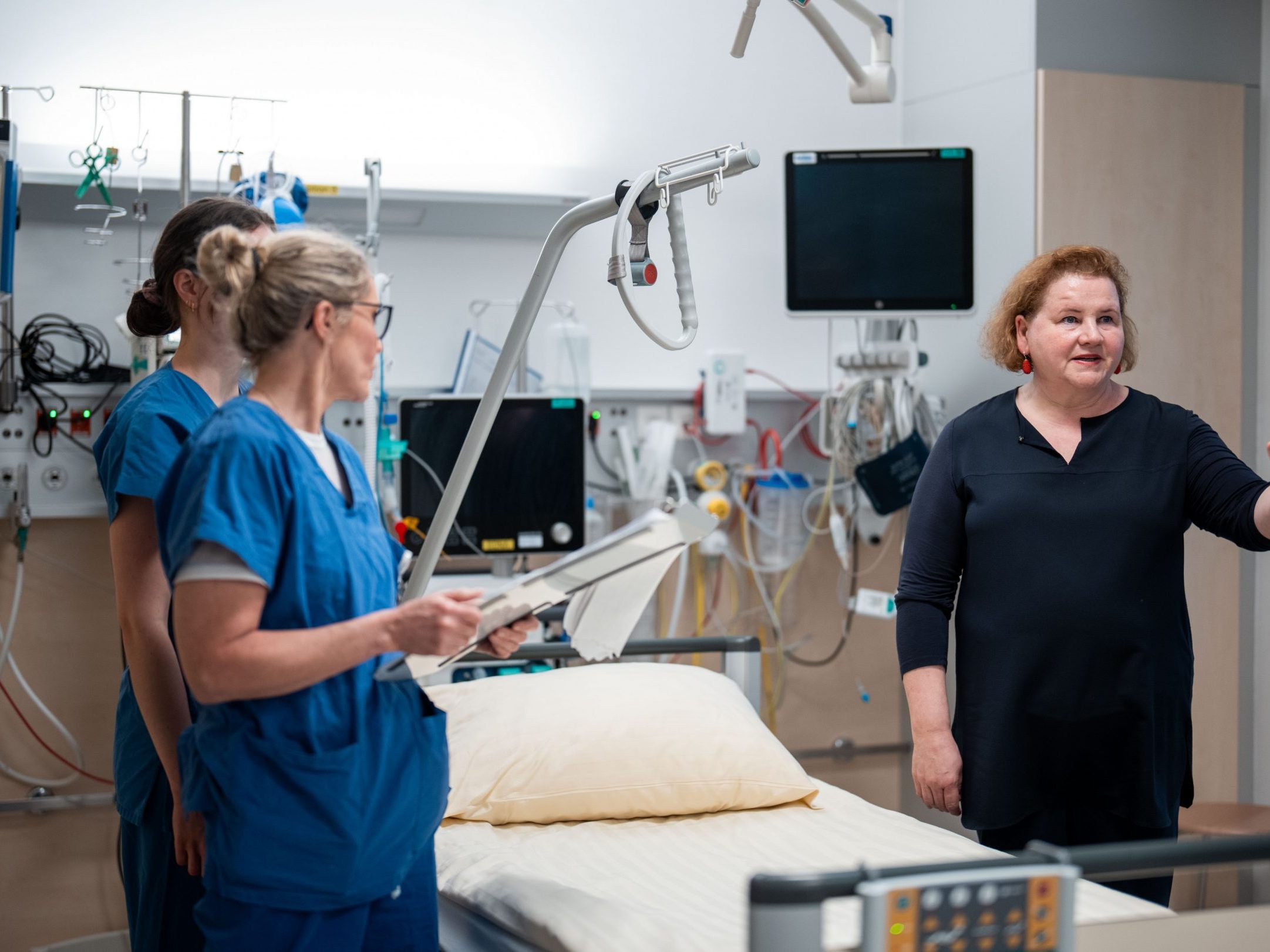 Die Ressortchefin schaute auf eine Pflegestation in der Bundeshauptstadt vorbei. Die Ressortchefin schaute auf eine Pflegestation in der Bundeshauptstadt vorbei.