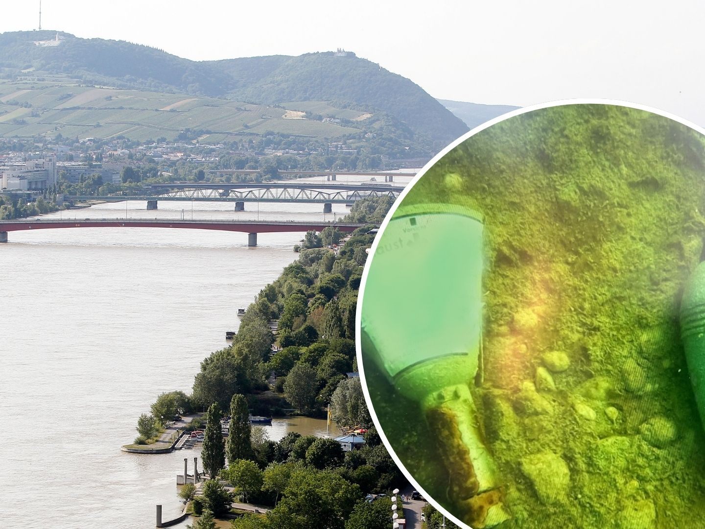 Panzerfaust und Sprenggranate befanden sich in Wiener Donau. Panzerfaust und Sprenggranate befanden sich in Wiener Donau.