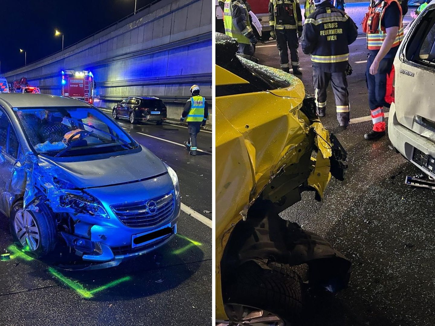 Nach einem Unfall im Wiener Laaer-Berg-Tunnel kam es zu einer Sperre und einem Großeinsatz diverser Einsatzkräfte.