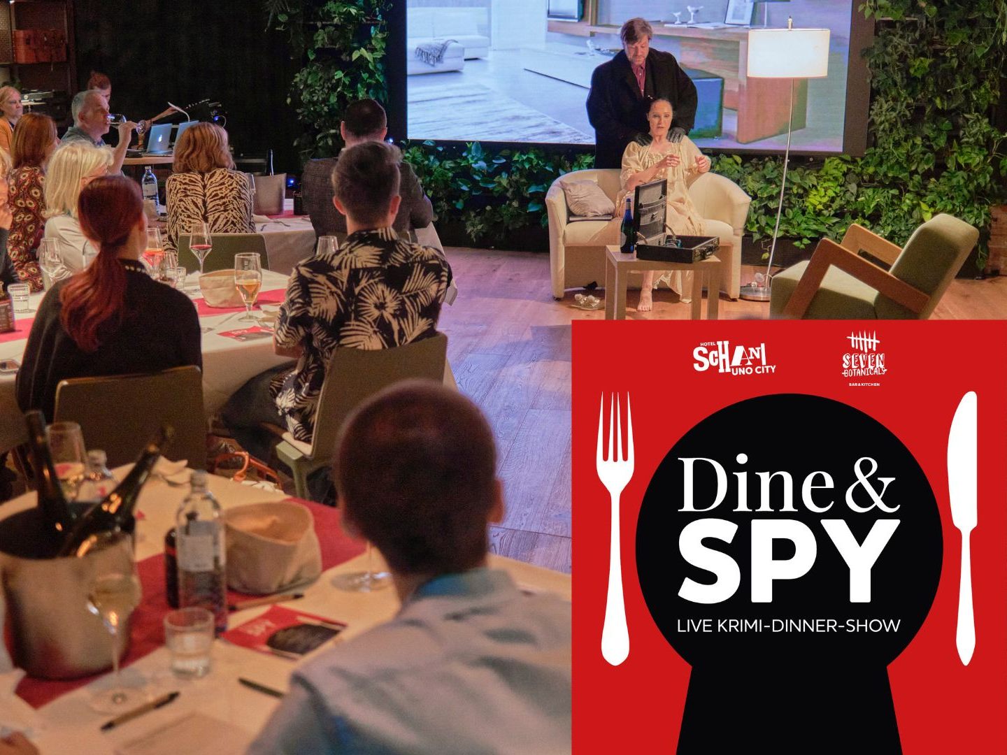 Spionage à la carte beim Krimi-Dinner. Spionage à la carte beim Krimi-Dinner.